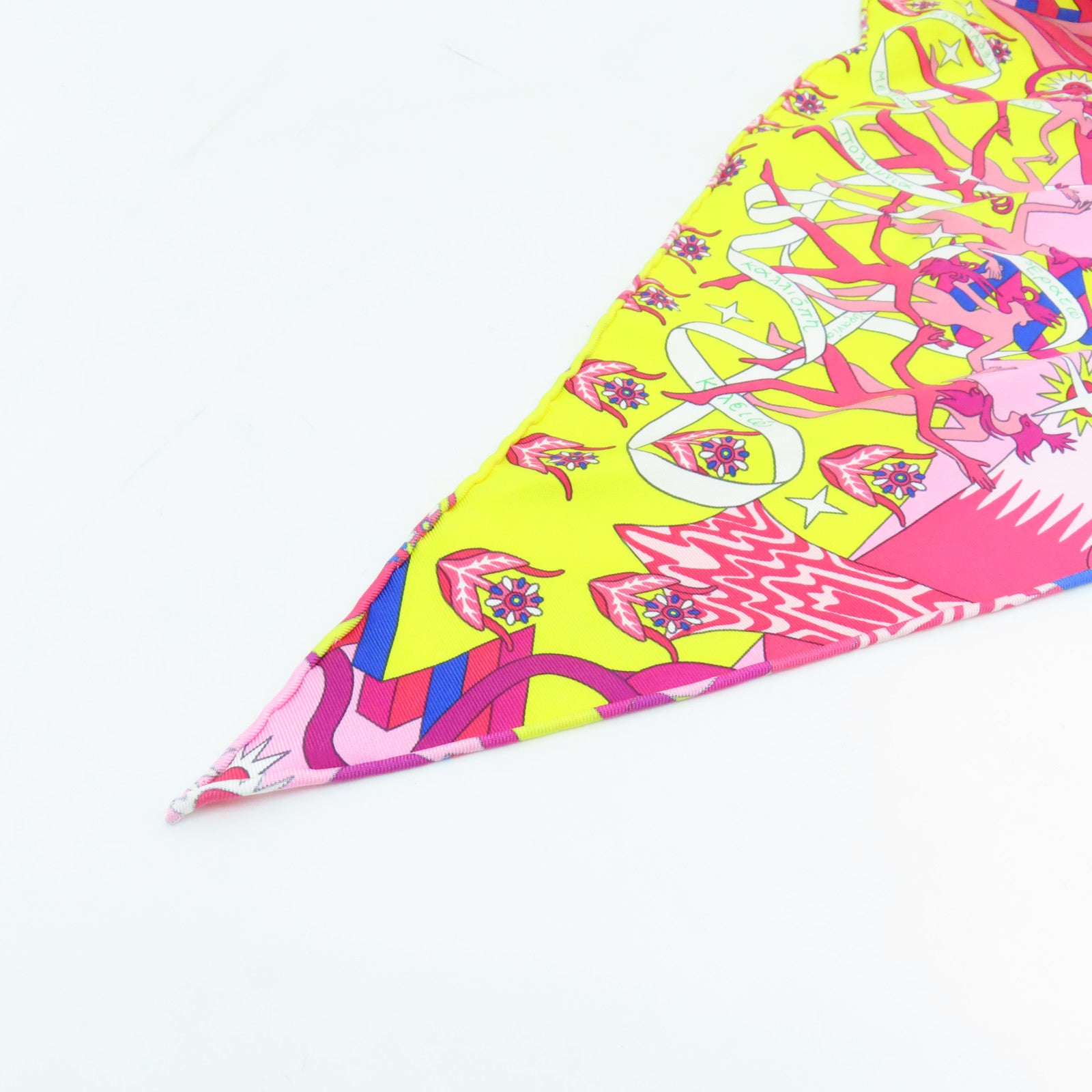 HERMES 【激減優惠】絲質Scarf絲巾粉紅色彩色