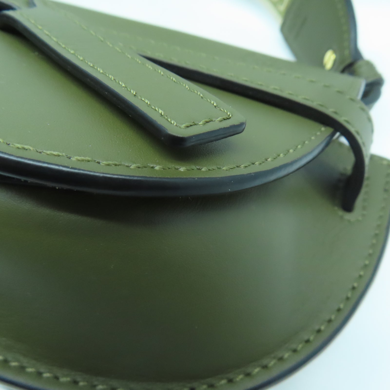 LOEWE 牛皮皮革Mini Gate金扣肩背袋綠色