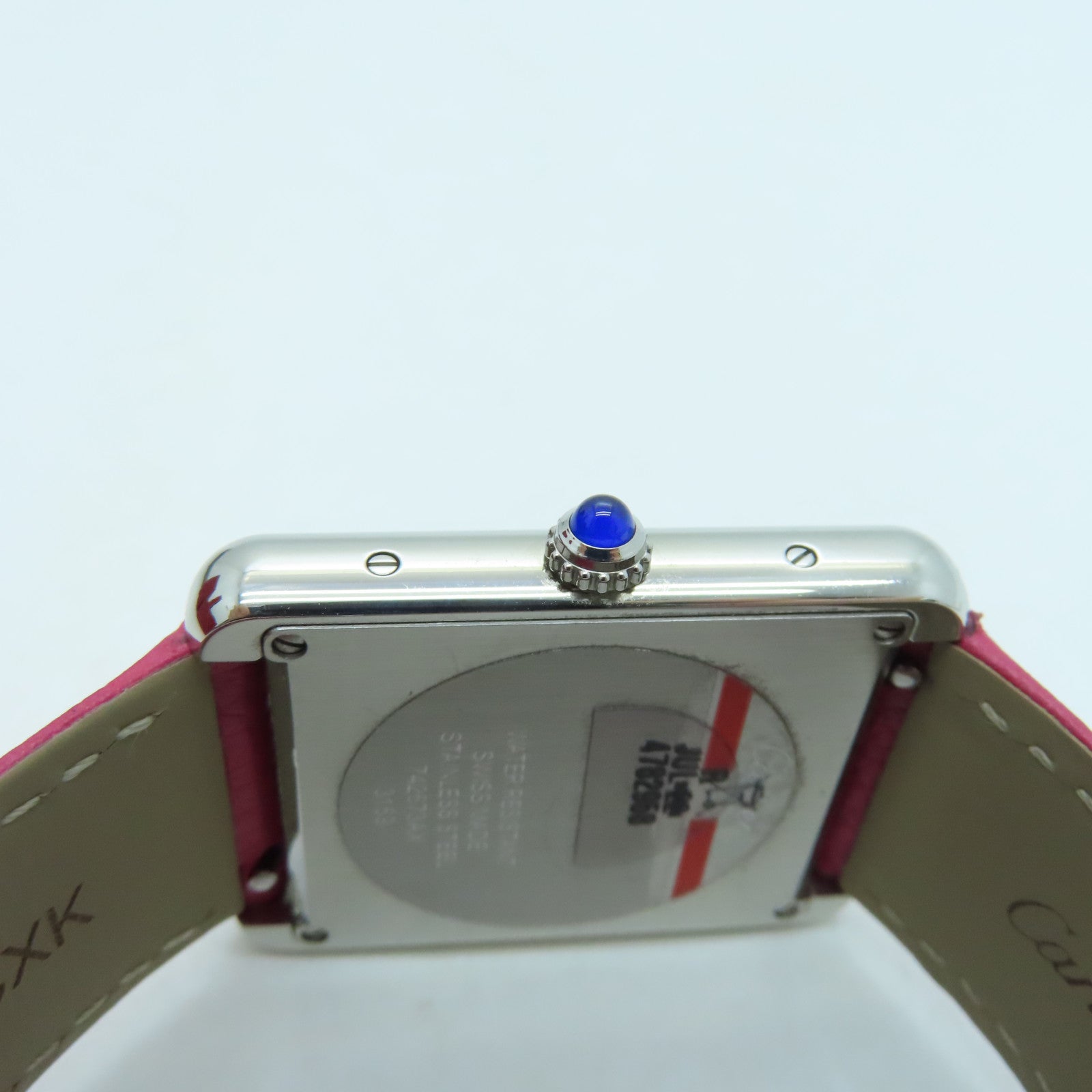 CARTIER Tank Solo Quartz Watch不锈钢/皮带石英手表粉红色