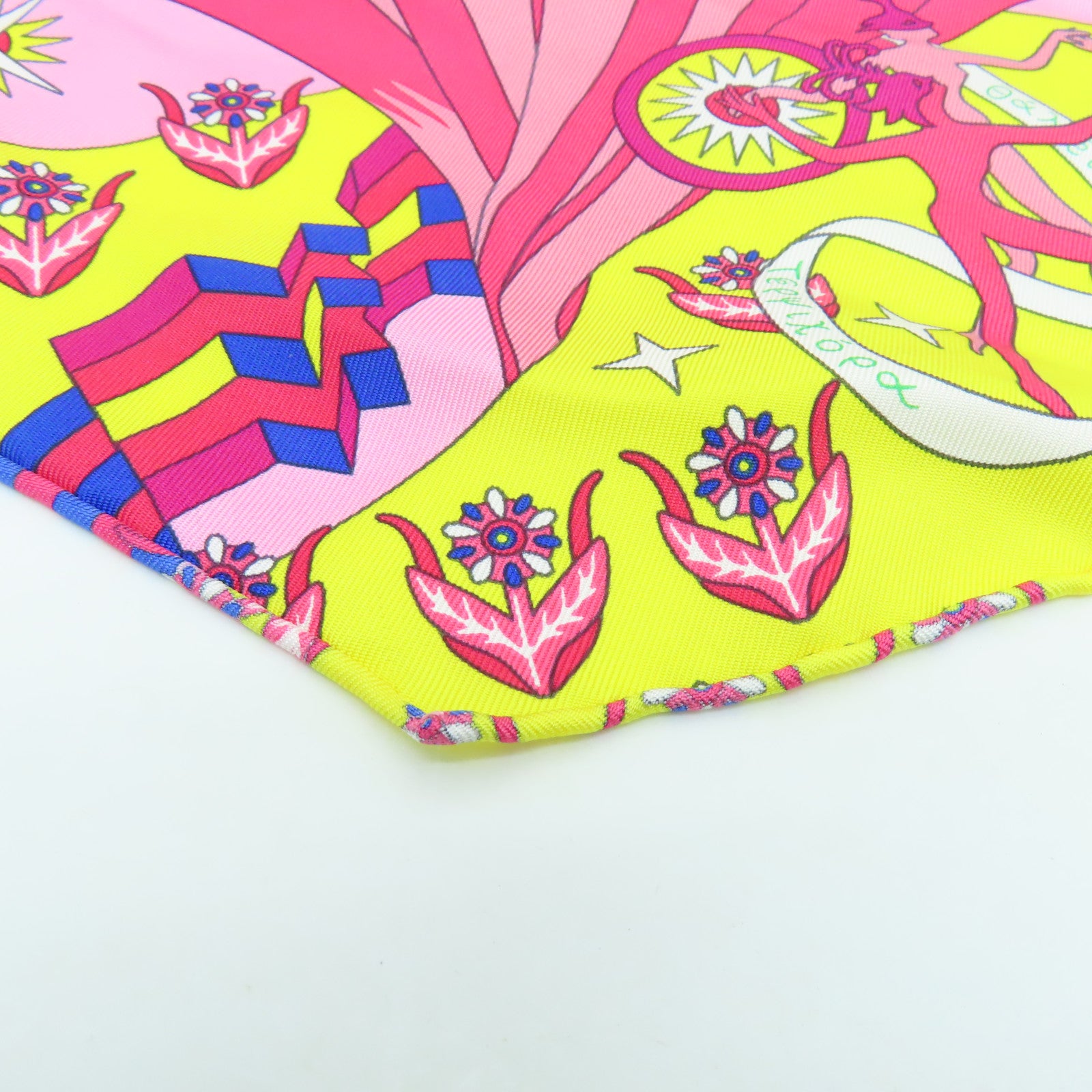 HERMES 【激減優惠】絲質Scarf絲巾粉紅色彩色
