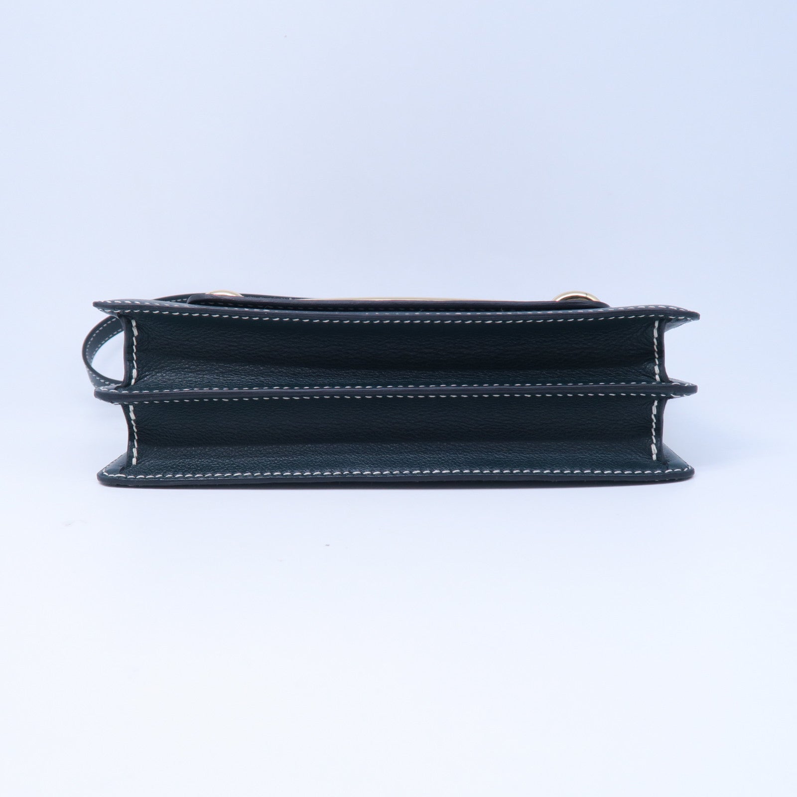 HERMES Evercolour皮革Roulis 23金扣肩背袋綠色