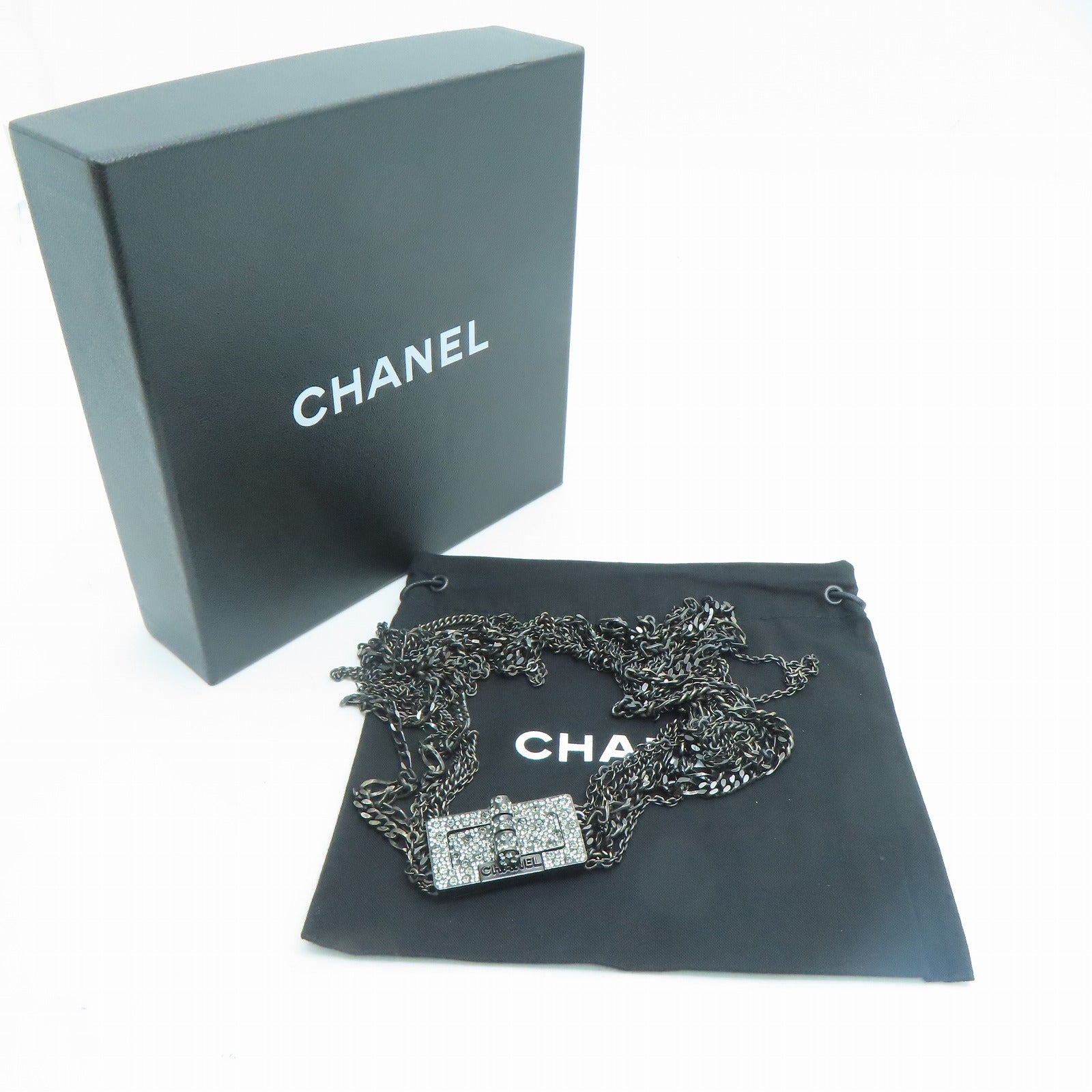 CHANEL 水晶/金属2.55 Chain Belt链带银色