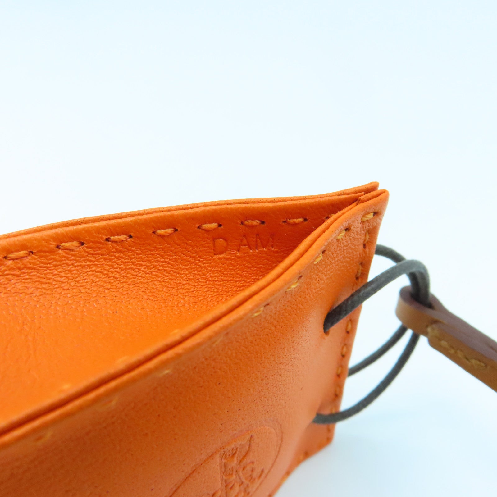 HERMES Milo皮革/Swift皮革Orange Bag Charm掛飾橙色