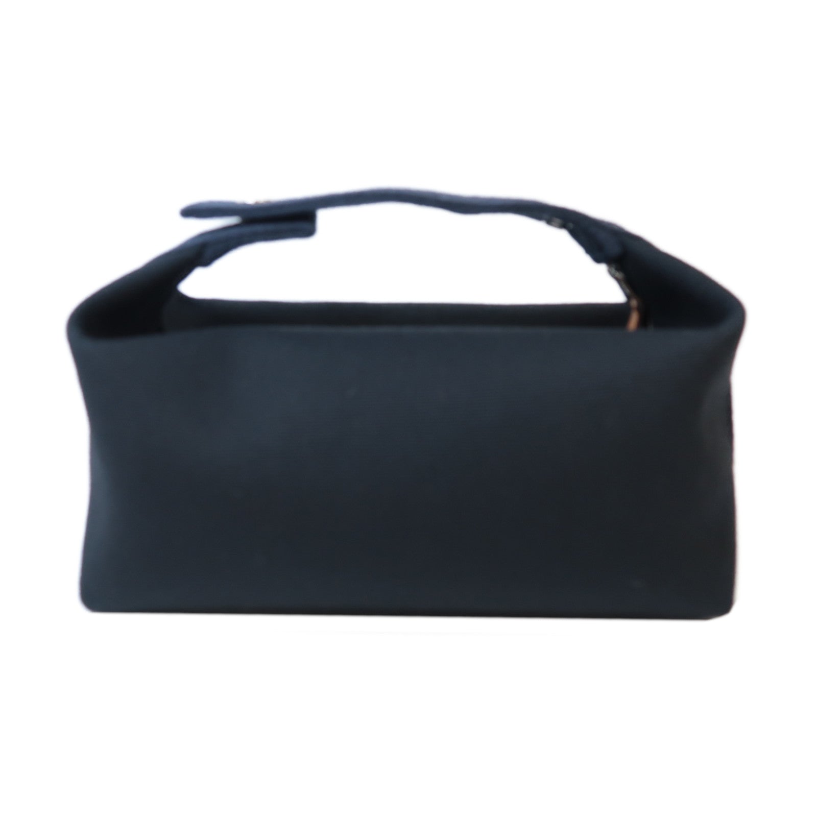 HERMES 帆布Bride A Brac PM銀扣手挽袋黑色