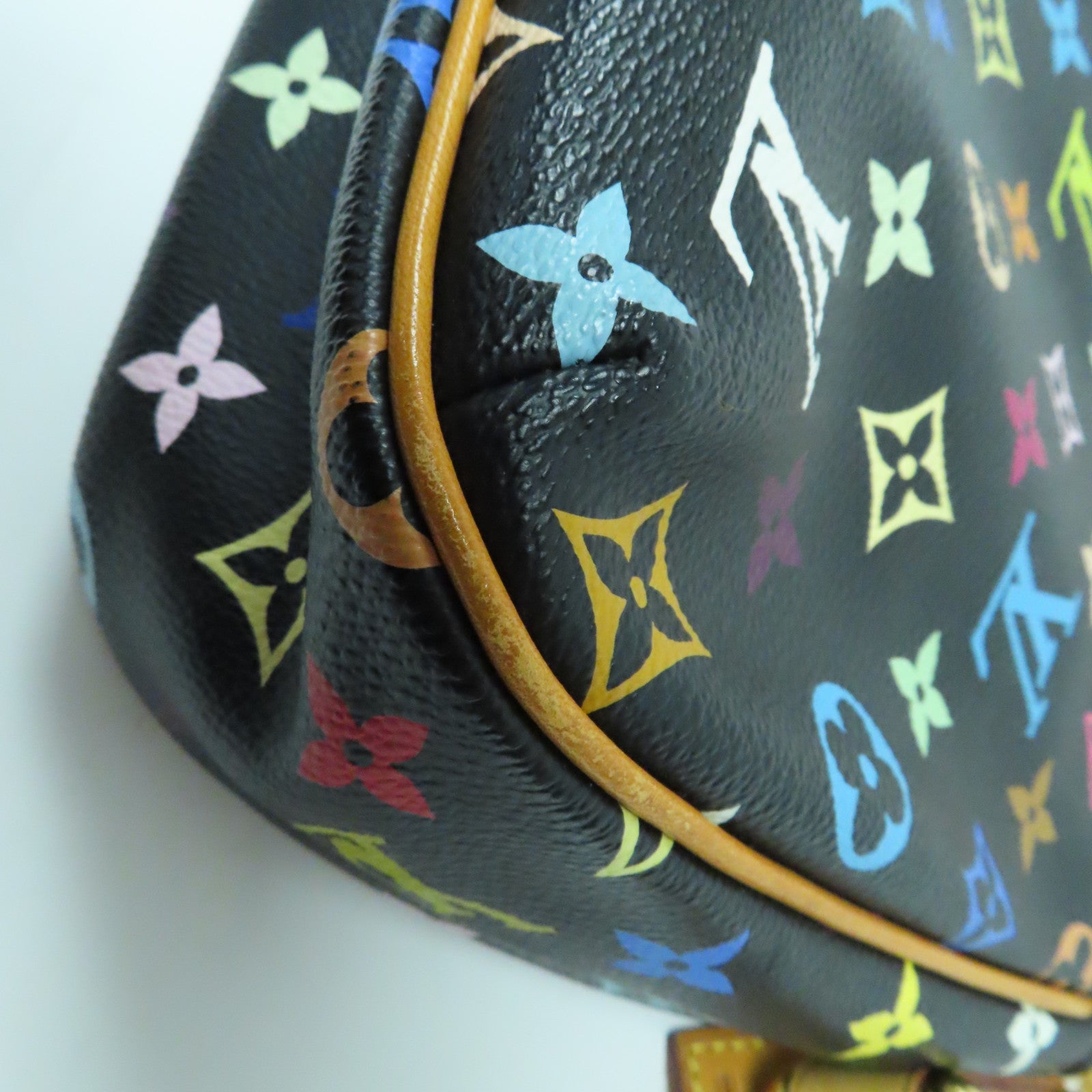 LOUIS VUITTON Monogram Multicolore Lodge PM金扣肩背袋黑色/啡色