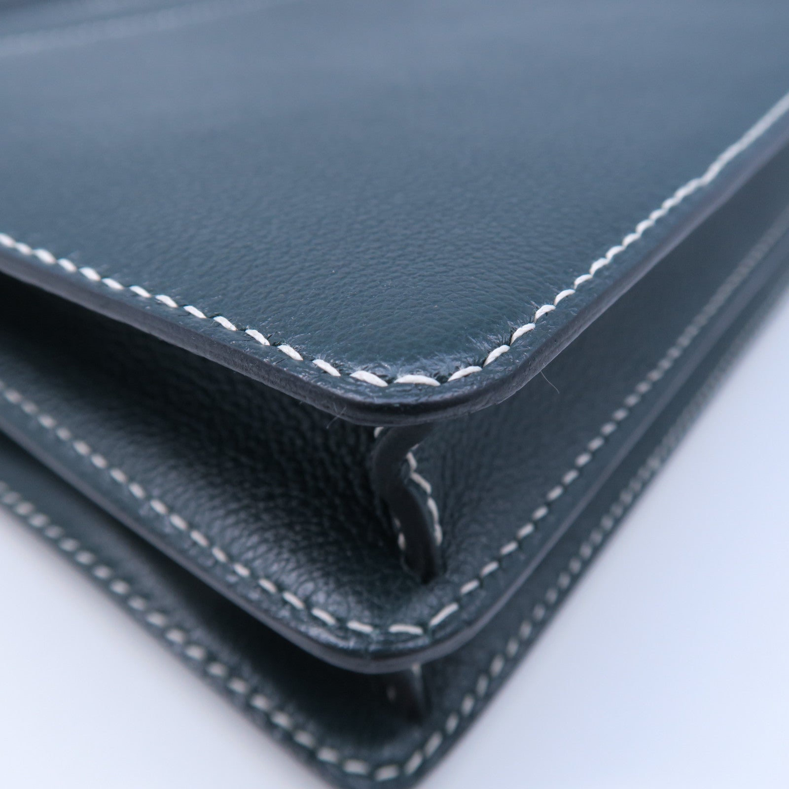 HERMES Evercolour皮革Roulis 23金扣肩背袋綠色