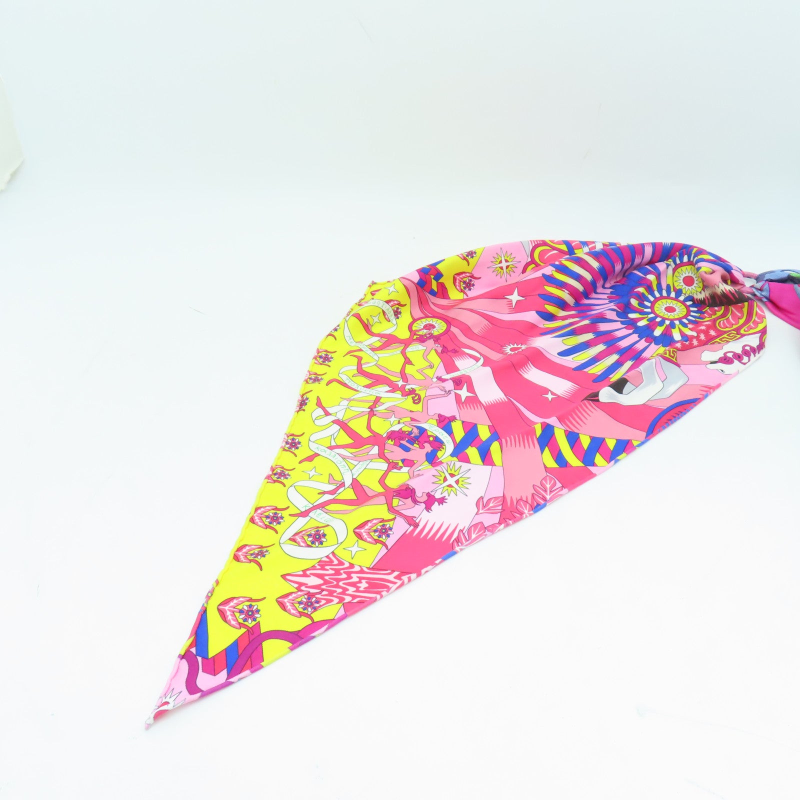 HERMES 【激減優惠】絲質Scarf絲巾粉紅色彩色