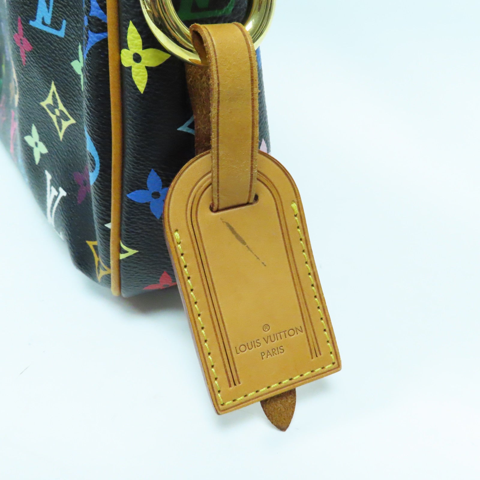 LOUIS VUITTON Monogram Multicolore Lodge PM金扣肩背袋黑色/啡色