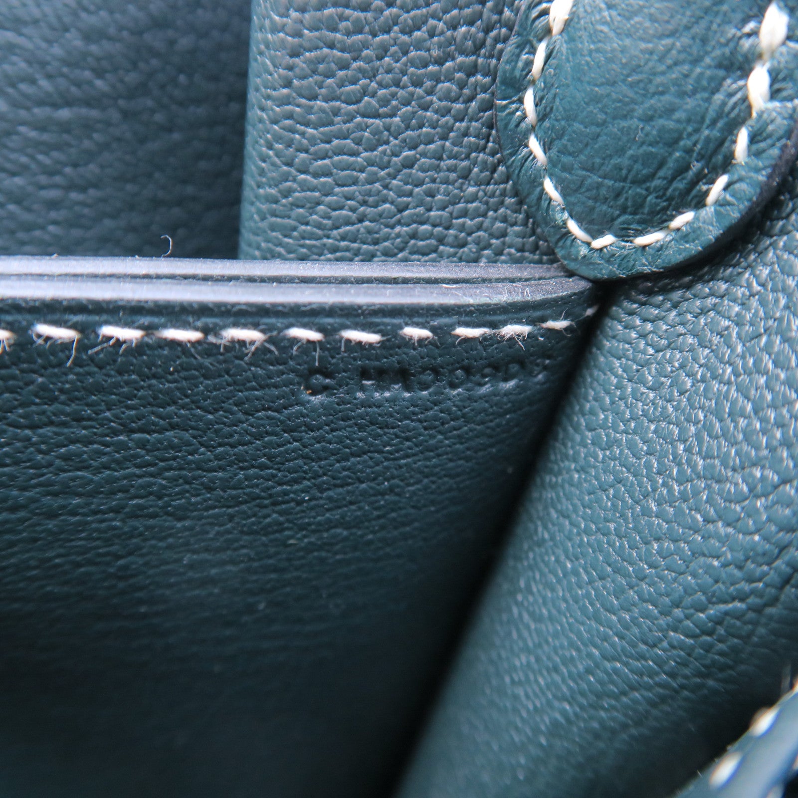 HERMES Evercolour皮革Roulis 23金扣肩背袋綠色