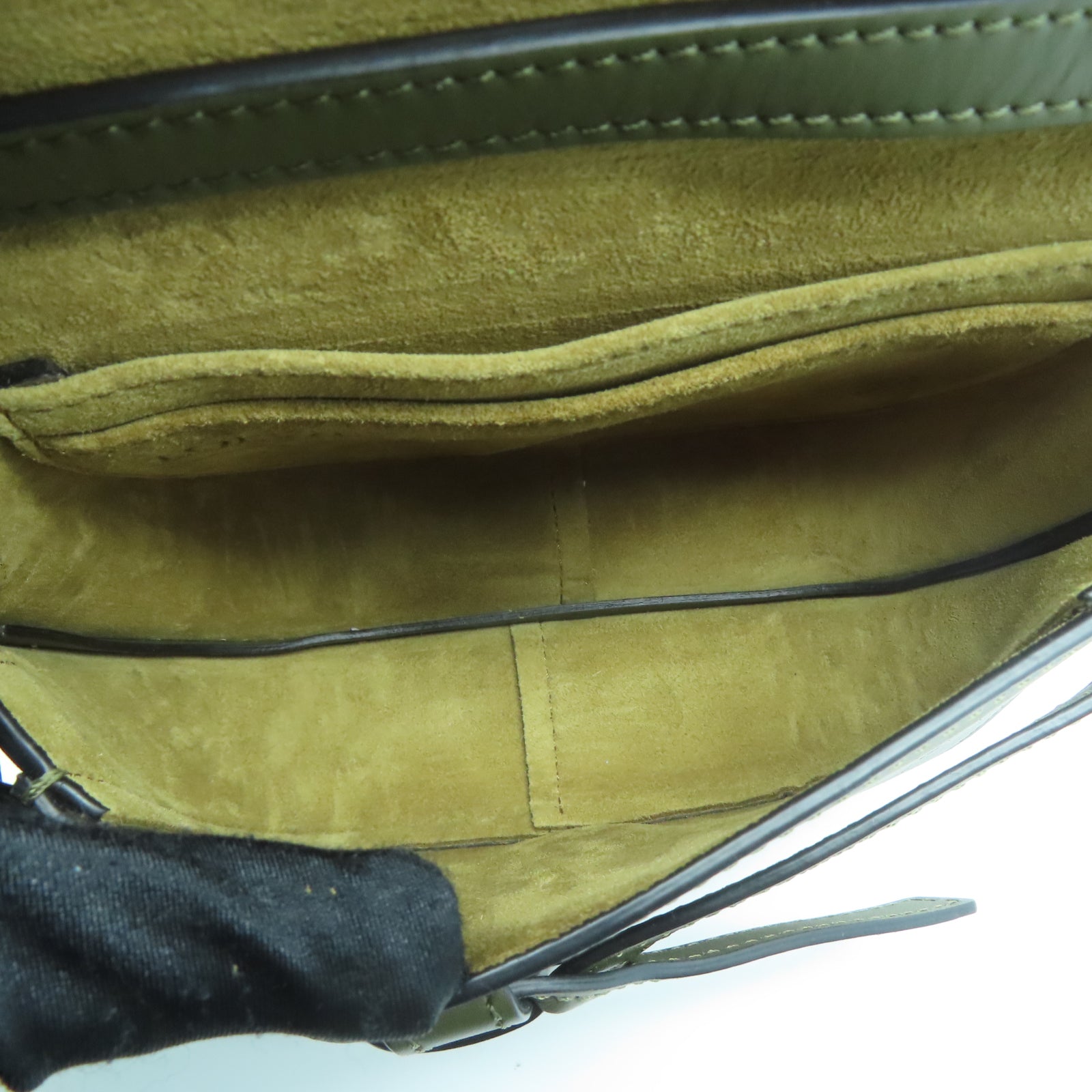 LOEWE 牛皮皮革Mini Gate金扣肩背袋綠色