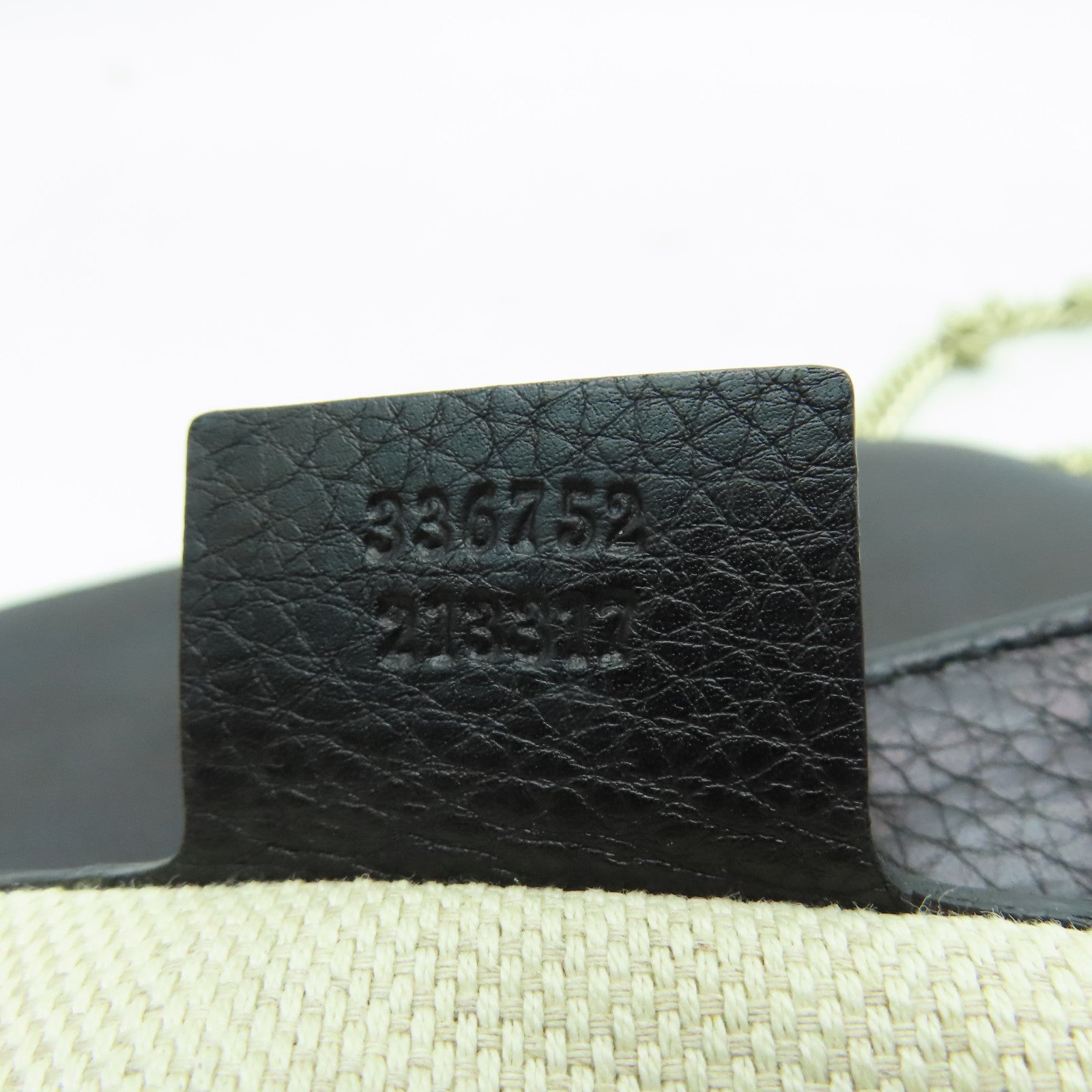 GUCCI 牛皮皮革Soho Chain Shoulder金扣鏈帶肩背袋黑色
