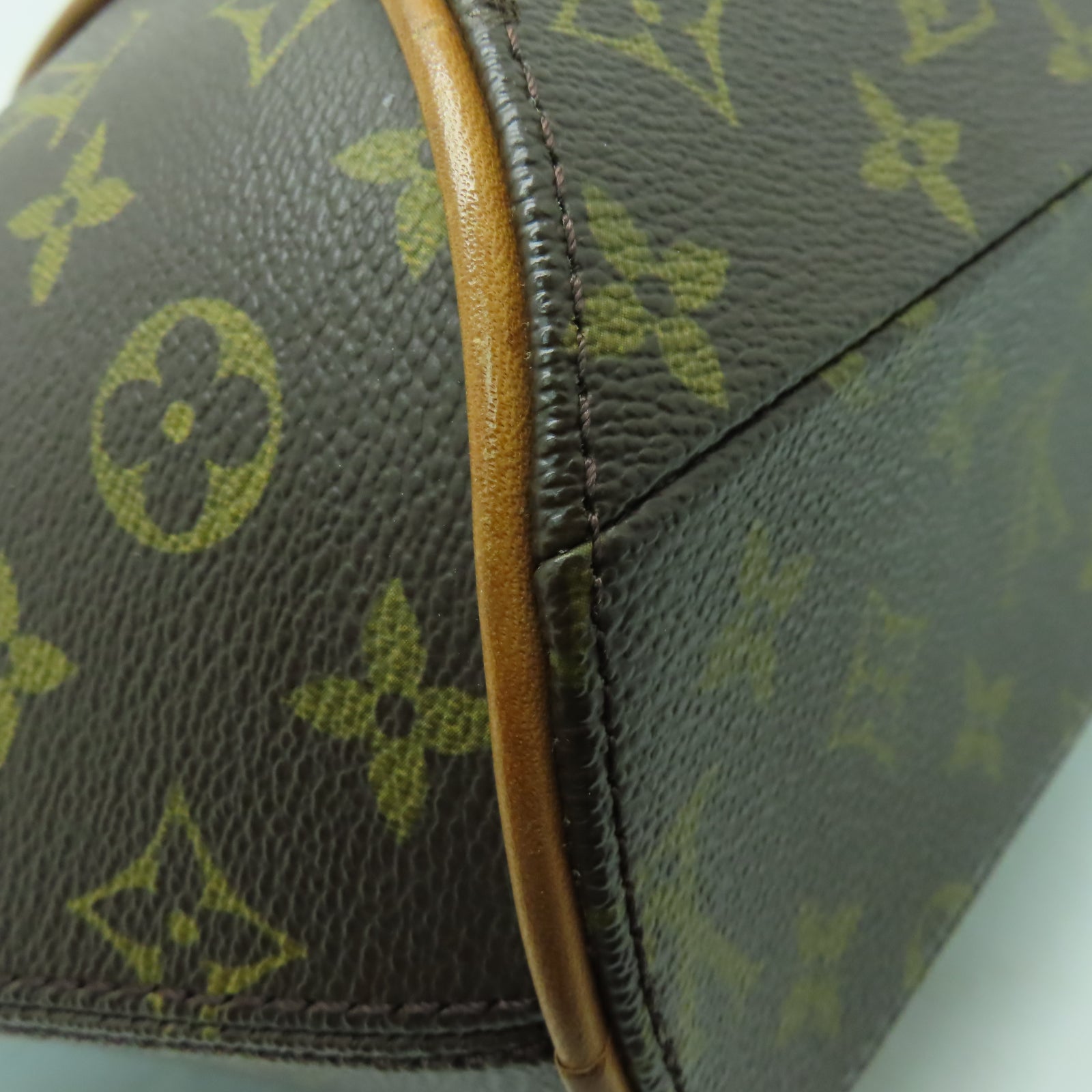 LOUIS VUITTON Monogram Elipse MM金扣手挽袋啡色