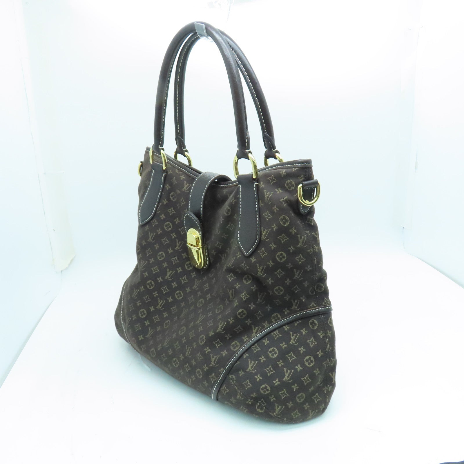 LOUIS VUITTON Monogram Mini Lin Shoulder Bag金扣肩背袋啡色