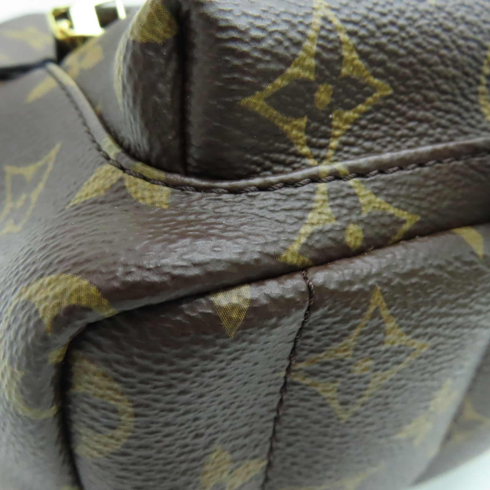 LOUIS VUITTON Monogram Palm Springs Mini金扣背包黑色/啡色