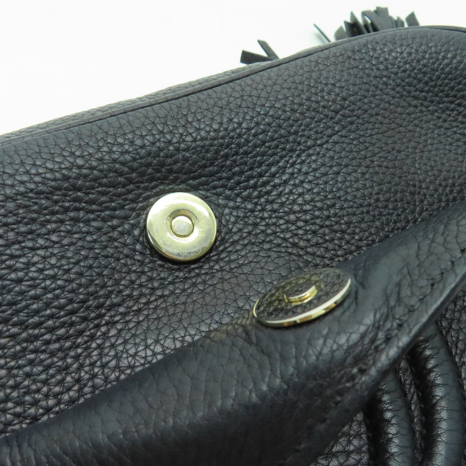 GUCCI 牛皮皮革Soho Chain Shoulder金扣鏈帶肩背袋黑色