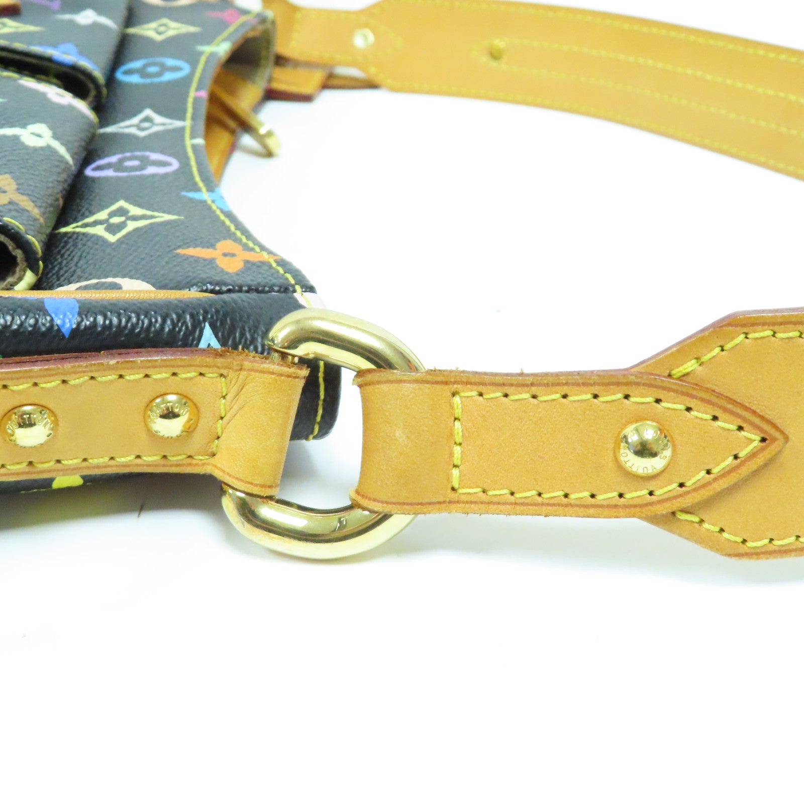 LOUIS VUITTON Monogram Multicolore Lodge PM金扣肩背袋黑色/啡色