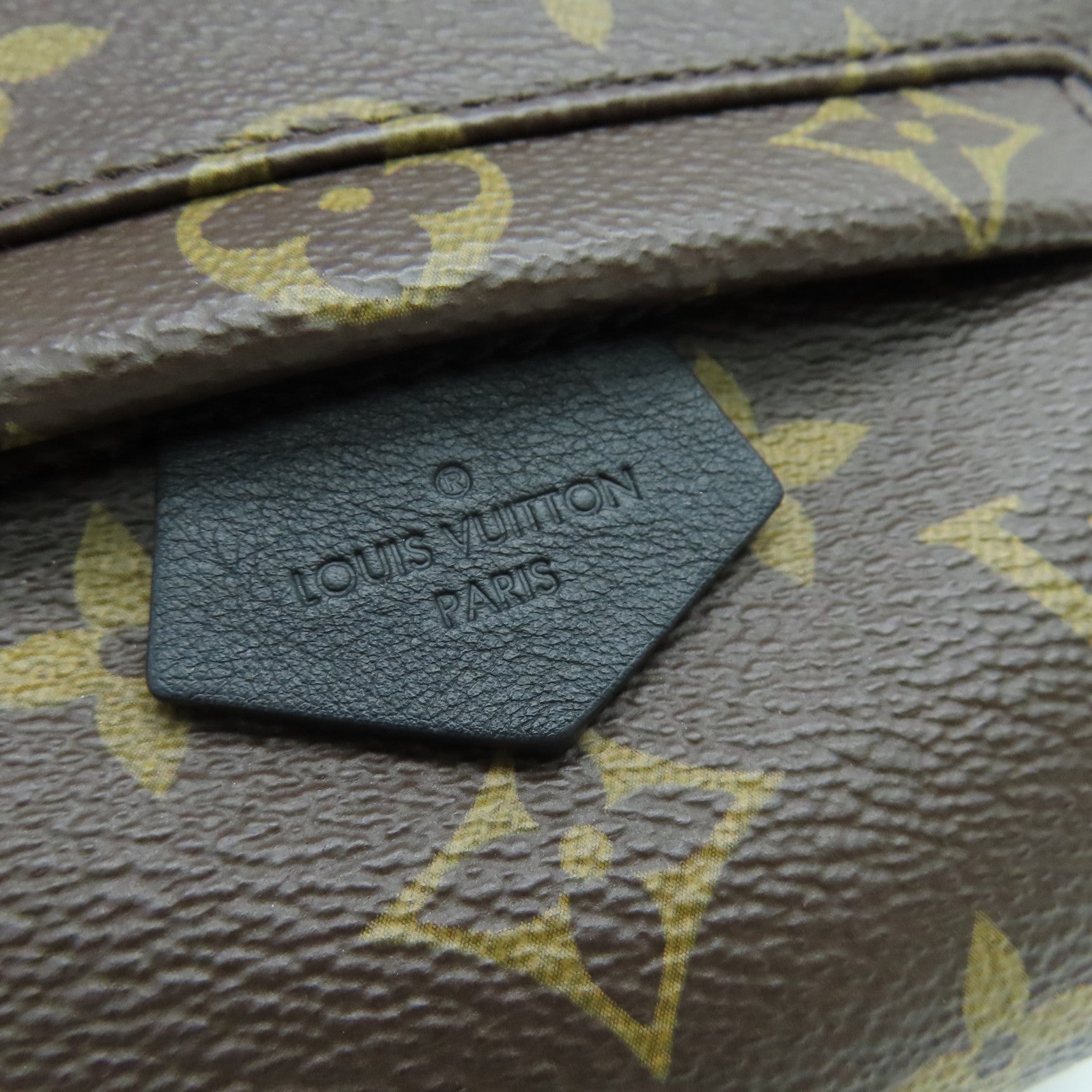 LOUIS VUITTON Monogram Palm Springs Mini金扣背包黑色/啡色