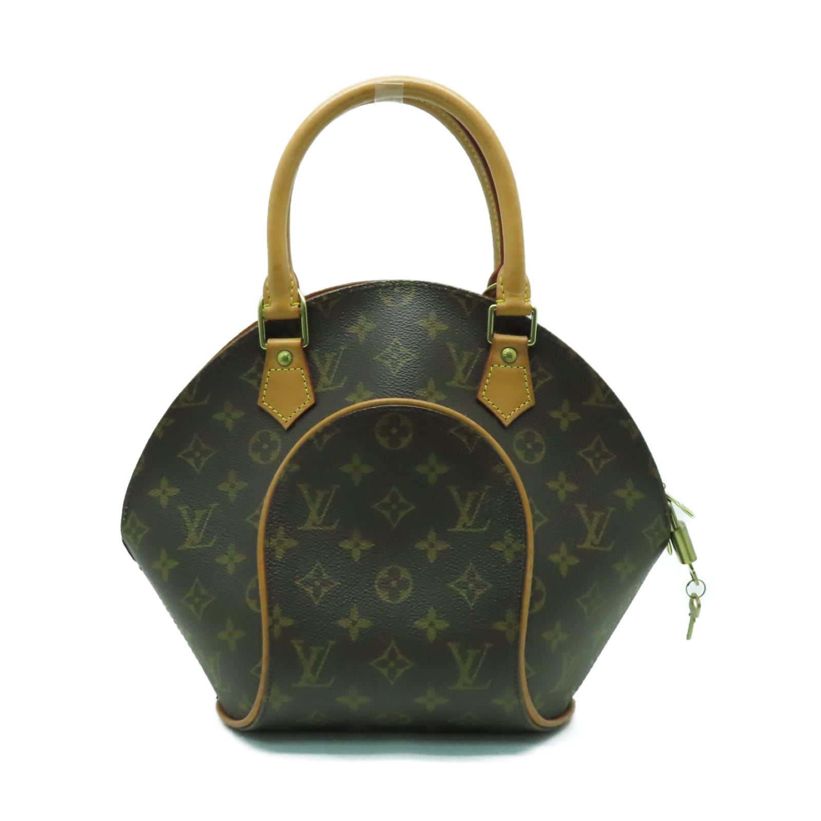 LOUIS VUITTON Monogram Elipse PM金扣手挽袋啡色
