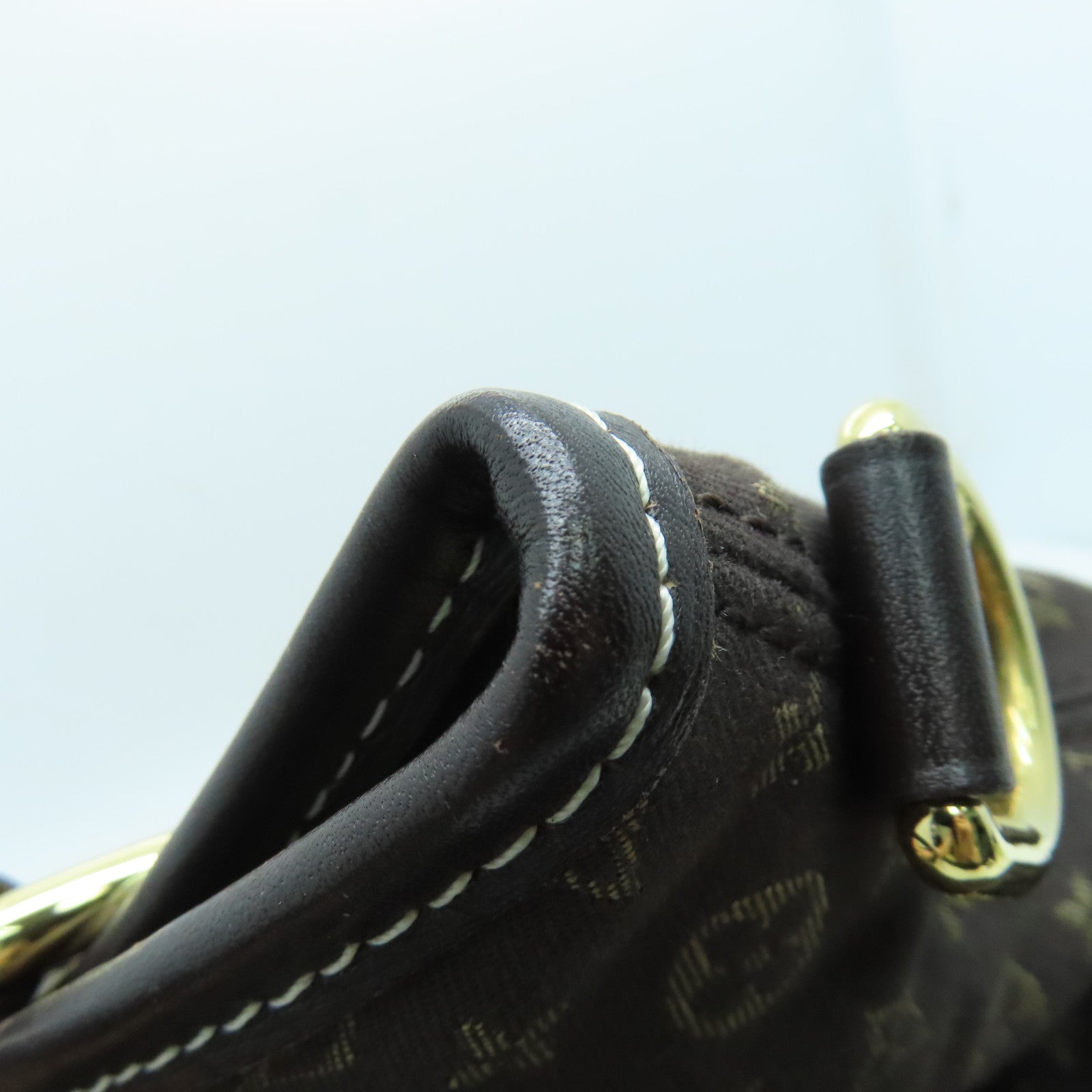 LOUIS VUITTON Monogram Mini Lin Shoulder Bag金扣肩背袋啡色