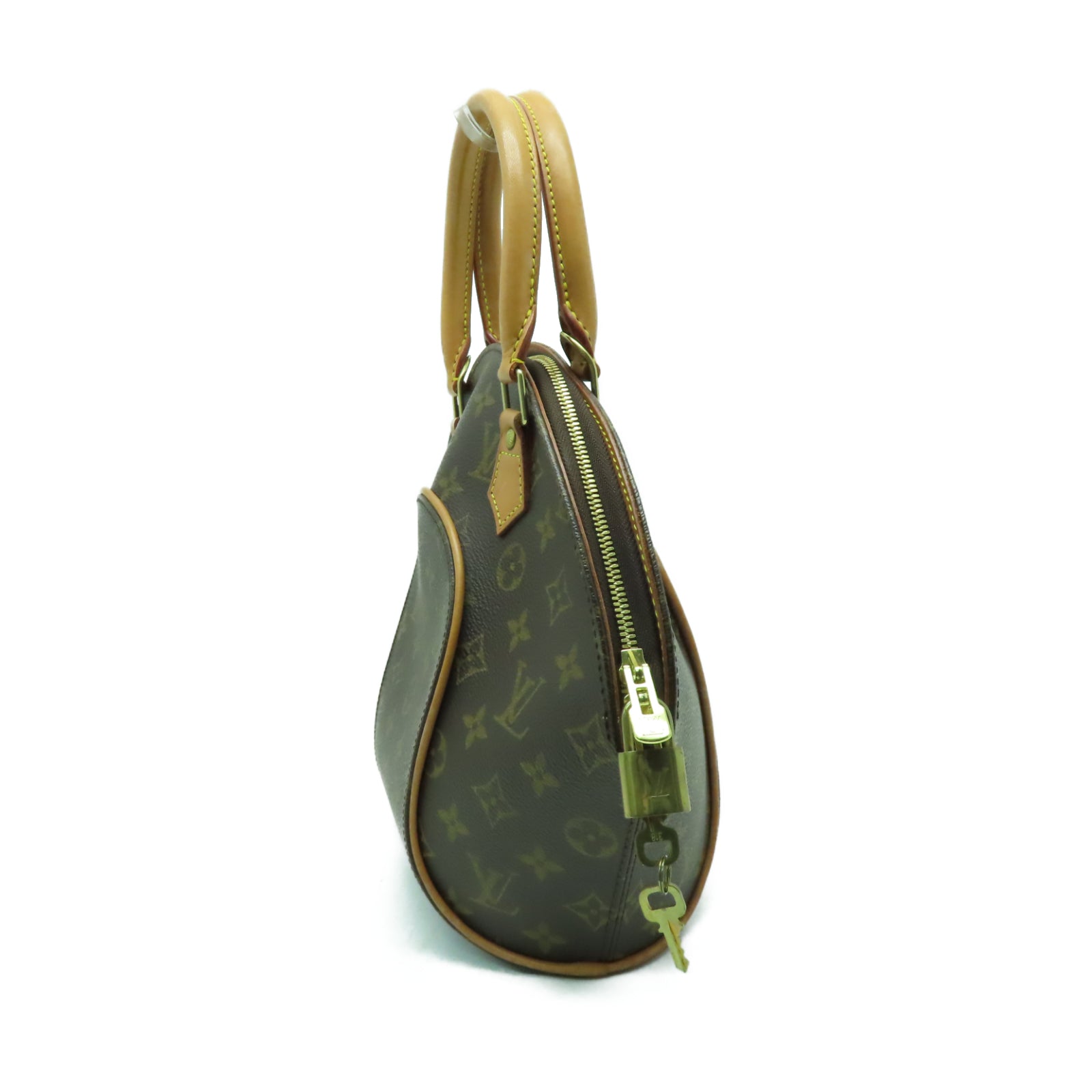 LOUIS VUITTON Monogram Elipse PM金扣手挽袋啡色