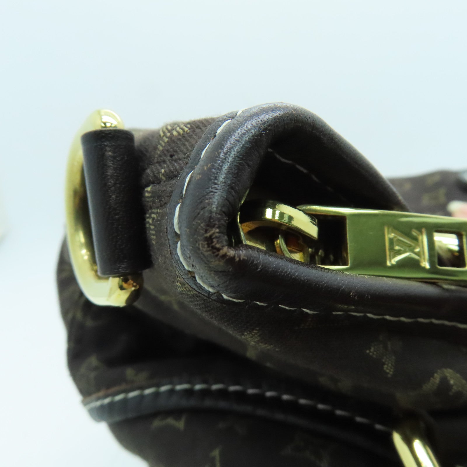 LOUIS VUITTON Monogram Mini Lin Shoulder Bag金扣肩背袋啡色