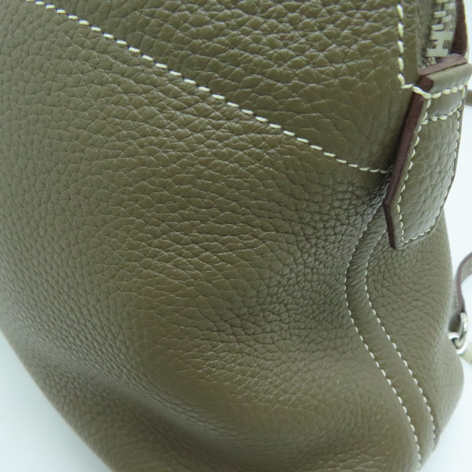 HERMES Togo皮革Bolide 31銀扣手挽肩背兩用袋Etoupe/啡色