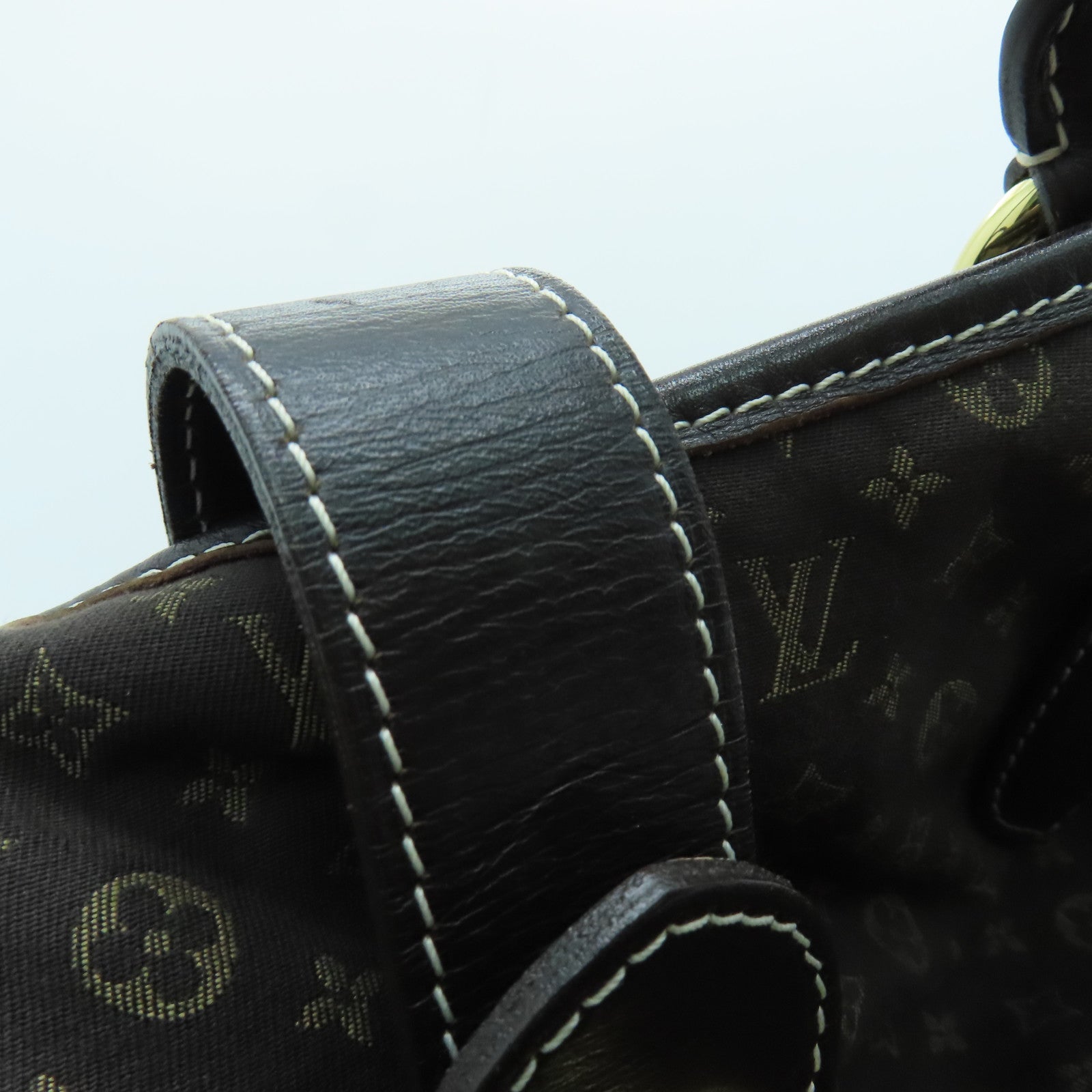 LOUIS VUITTON Monogram Mini Lin Shoulder Bag金扣肩背袋啡色