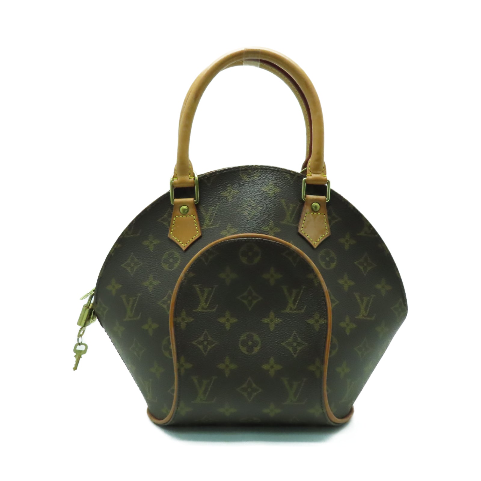 LOUIS VUITTON Monogram Elipse PM金扣手挽袋啡色