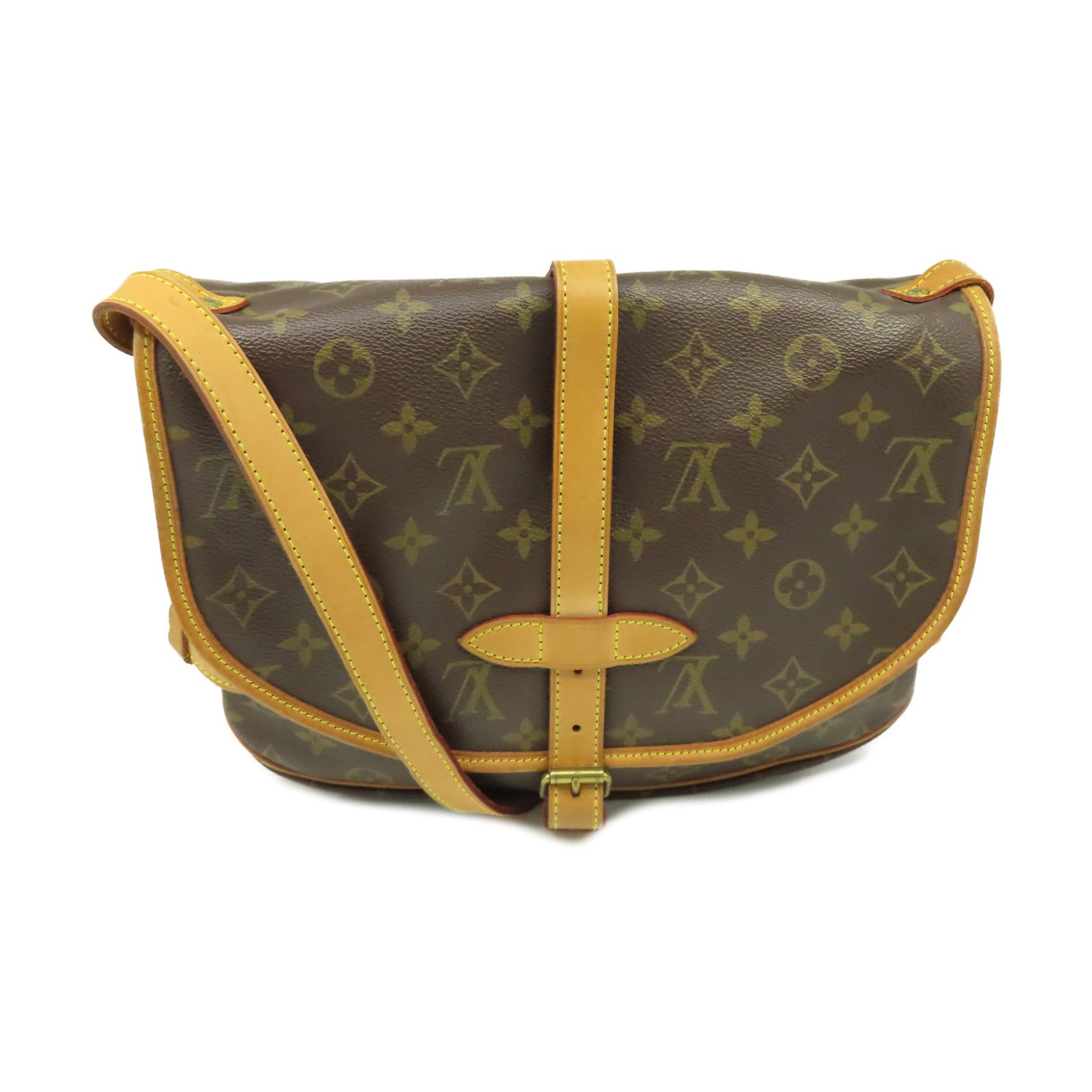 LOUIS VUITTON Monogram Saumur 30 Shoulder Bag金扣肩背袋啡色