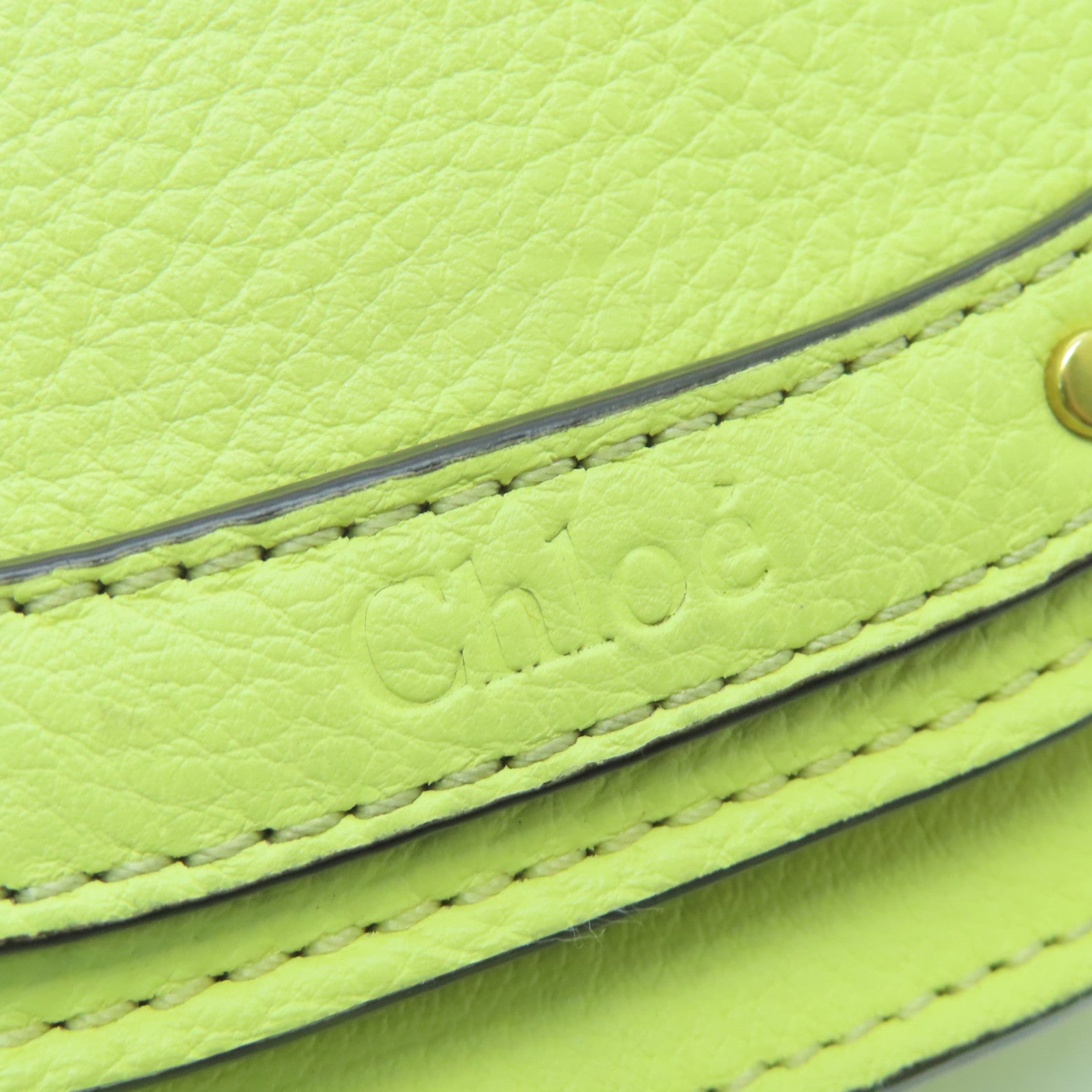 Chloe cowhide leather Nile Minaudiere Bracelet gold buckle handle shoulder bag dual-use yellow