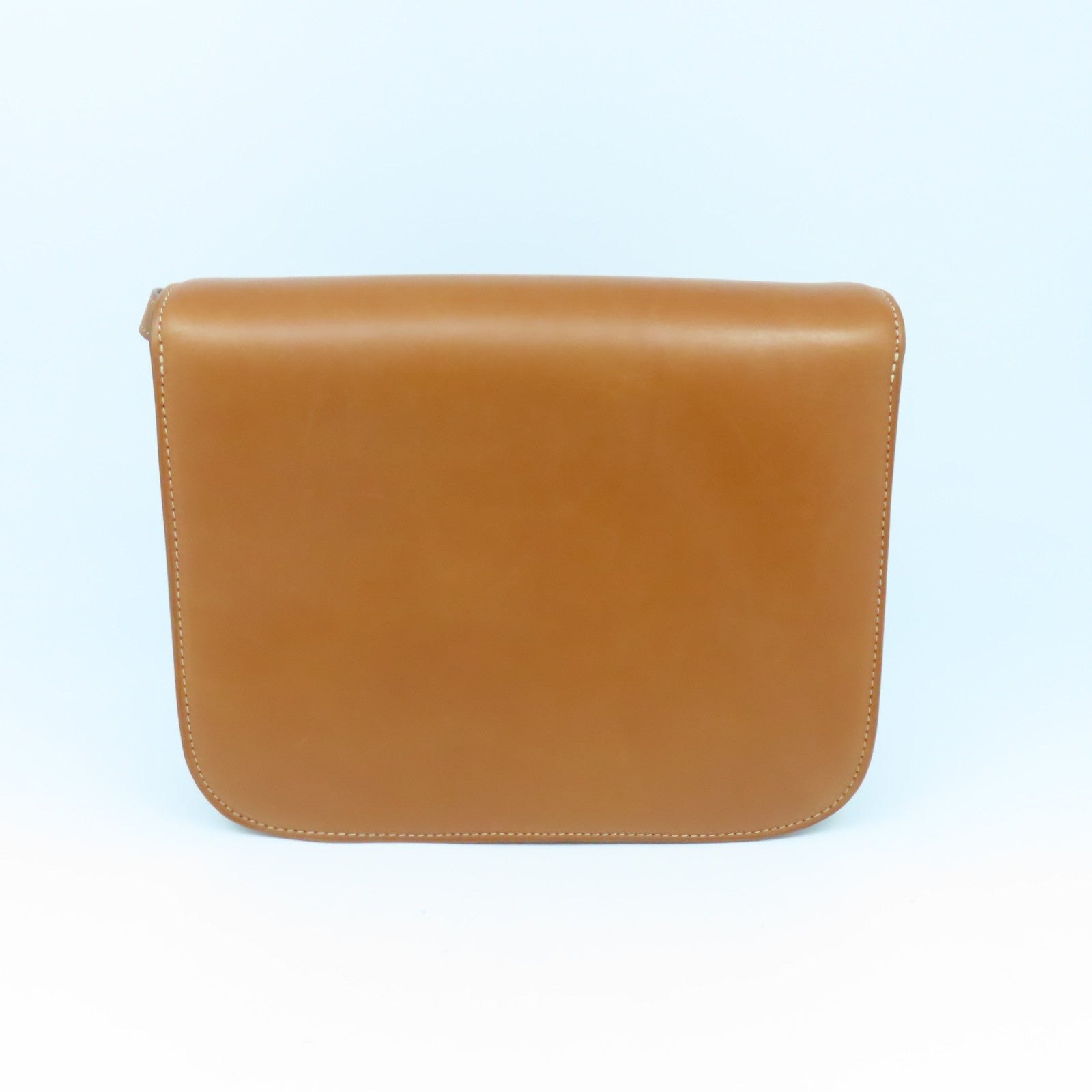 CELINE 牛皮皮革Shoulder Bag金扣肩背袋啡色