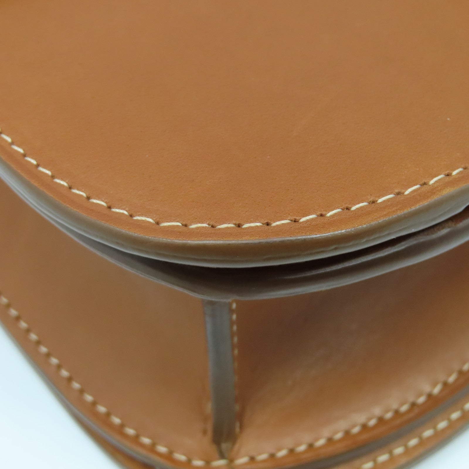 CELINE 牛皮皮革Shoulder Bag金扣肩背袋啡色