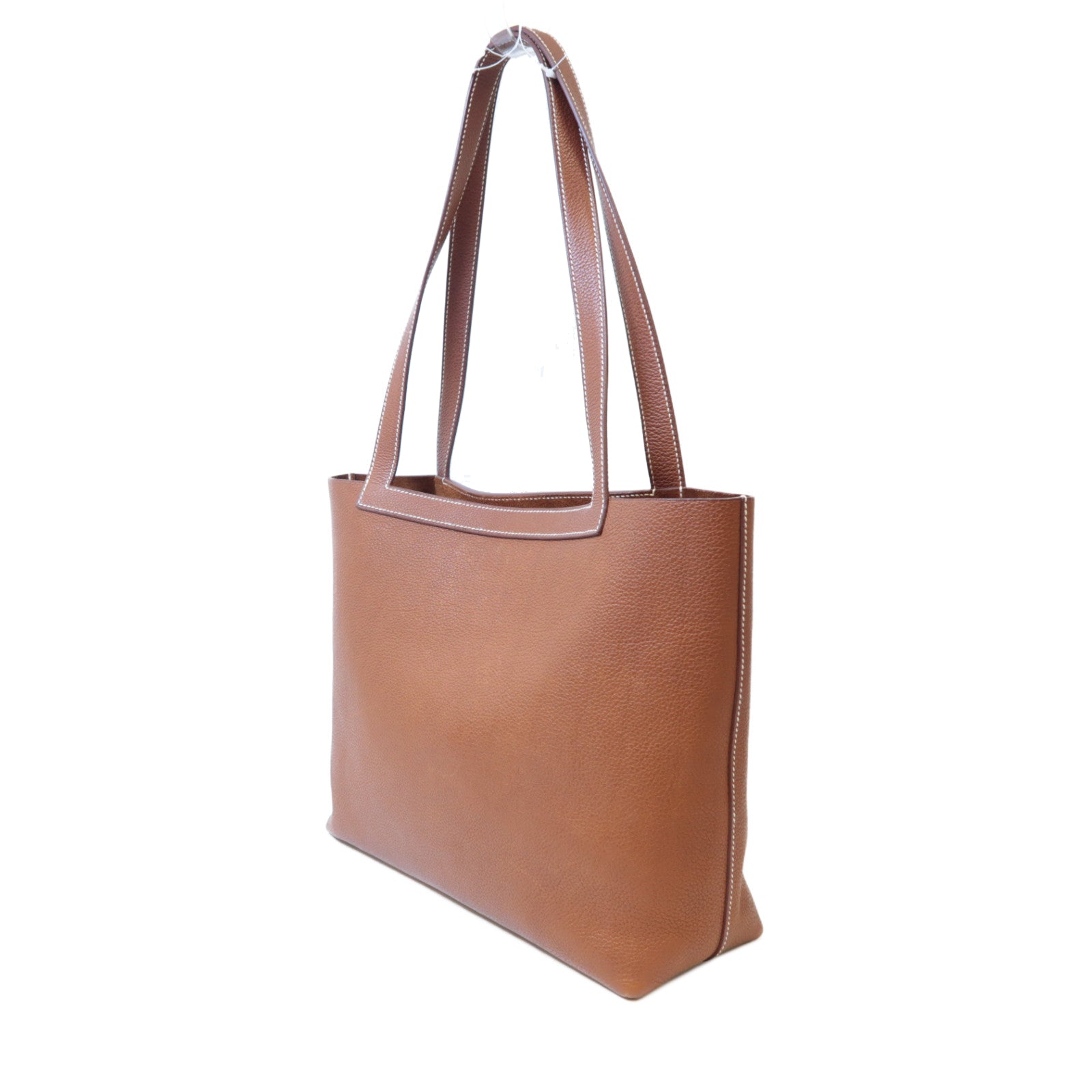 HERMES Barenia皮革Cabasellier 31肩背袋浅褐色