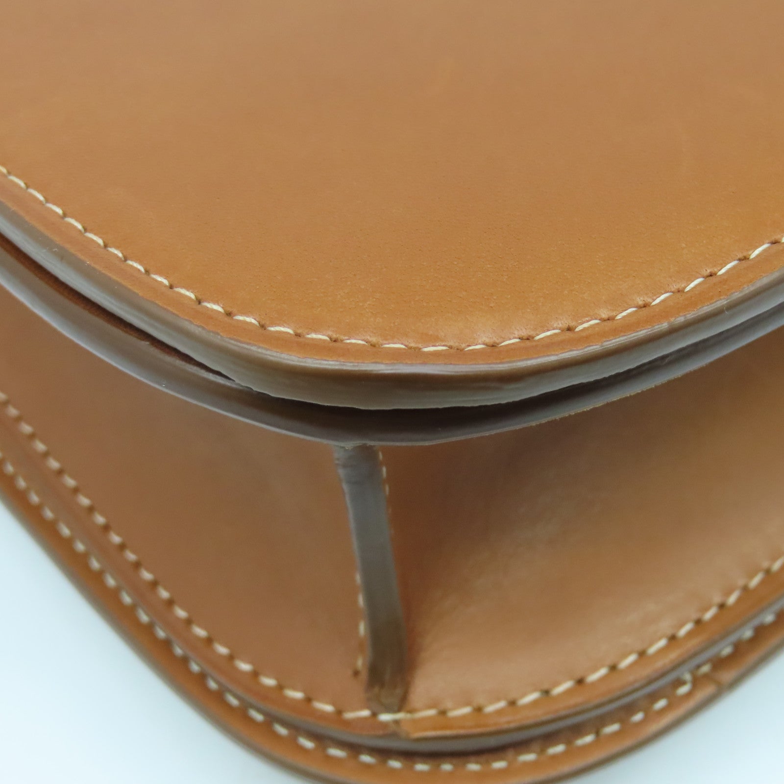 CELINE 牛皮皮革Shoulder Bag金扣肩背袋啡色