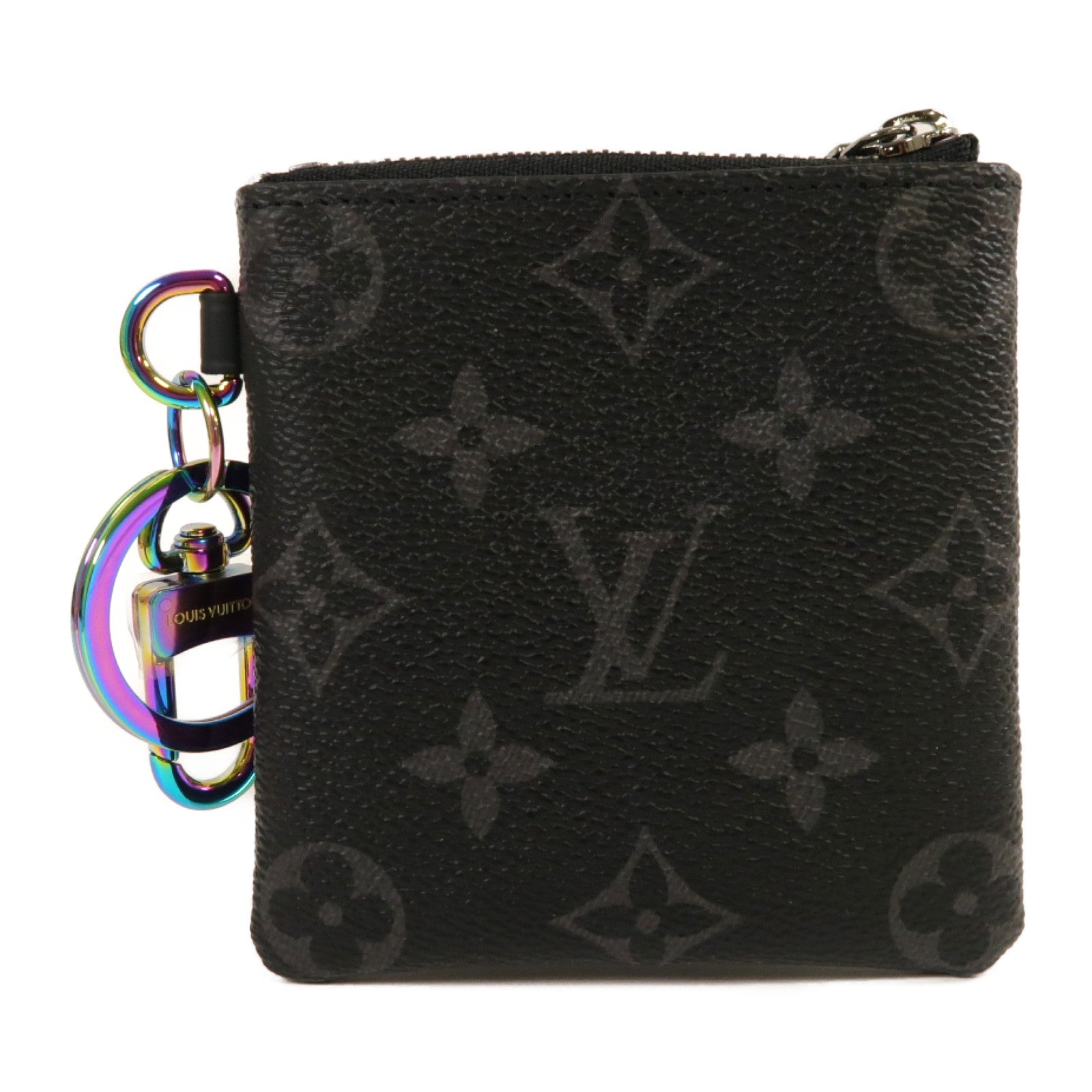LOUIS VUITTON Monogram Eclipse LV x Fragment Small Purse零錢包黑色