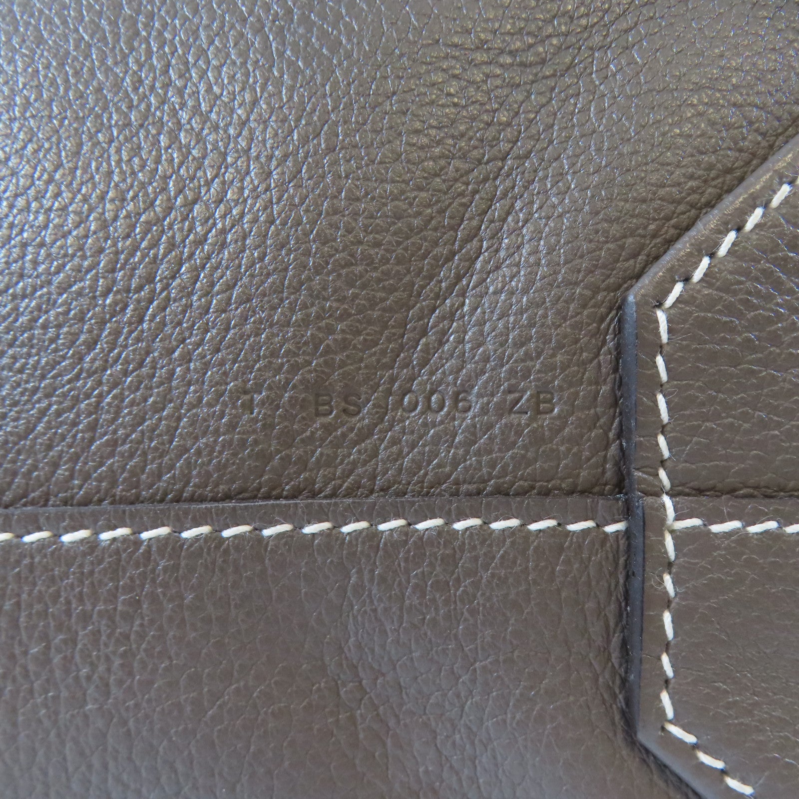 HERMES Clemence皮革Double Sens手挽袋灰色