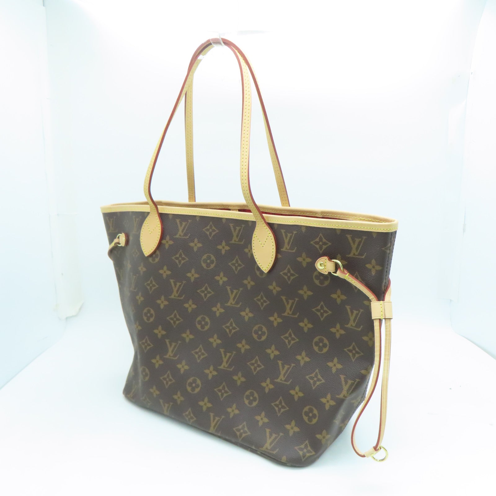 LOUIS VUITTON Monogram Neverfull MM金扣肩背袋/手挽袋