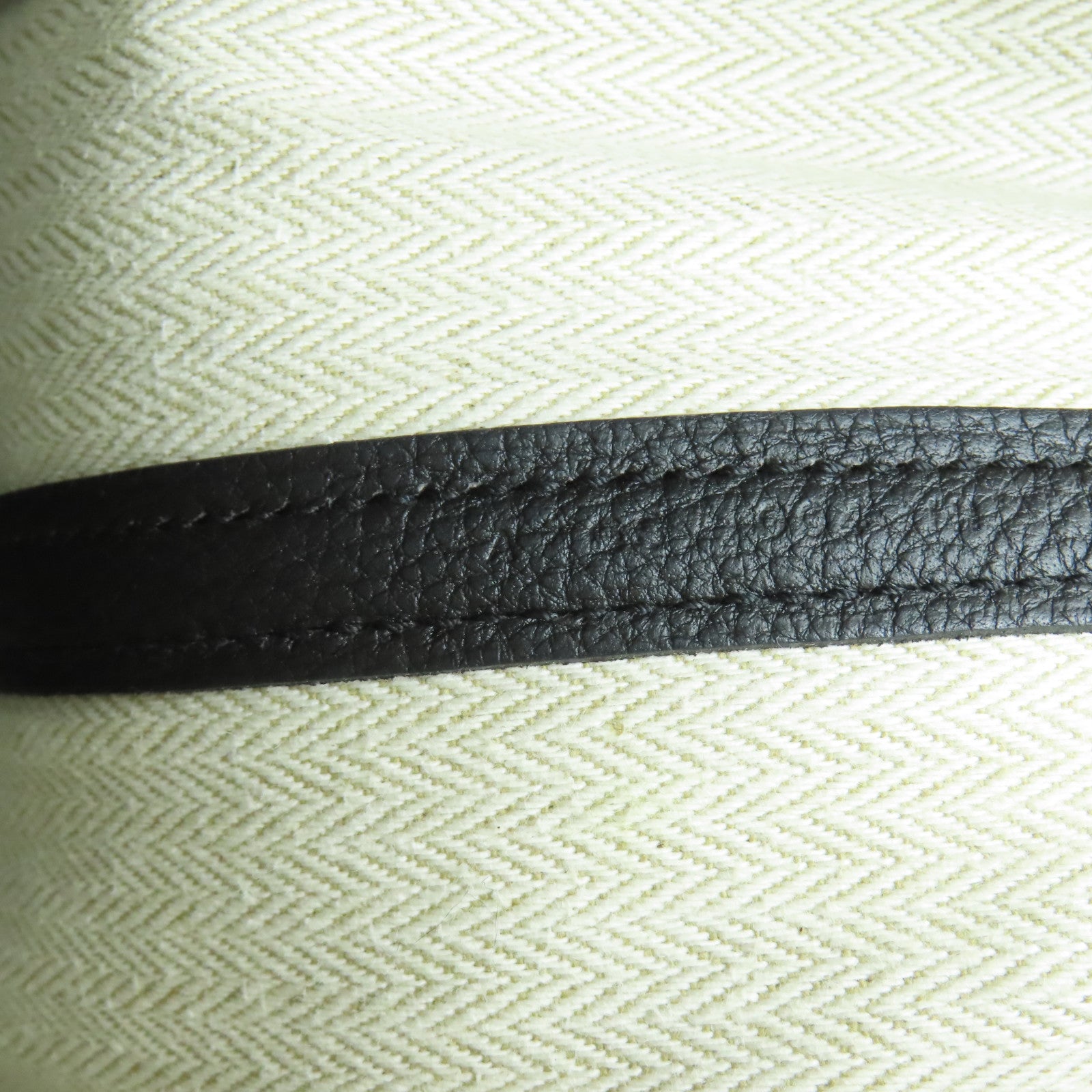 HERMES Negonda皮革GardenParty PM銀扣手挽袋Noir黑色