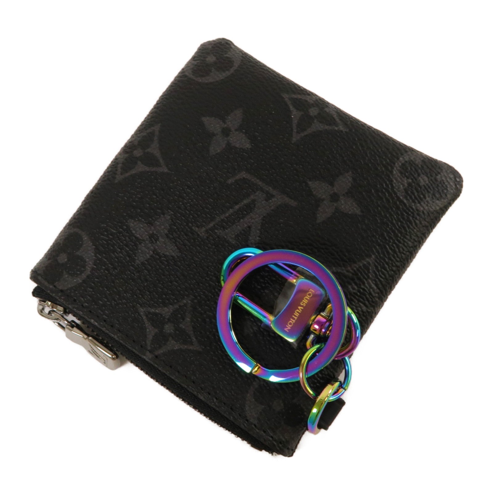 LOUIS VUITTON Monogram Eclipse LV x Fragment Small Purse零錢包黑色