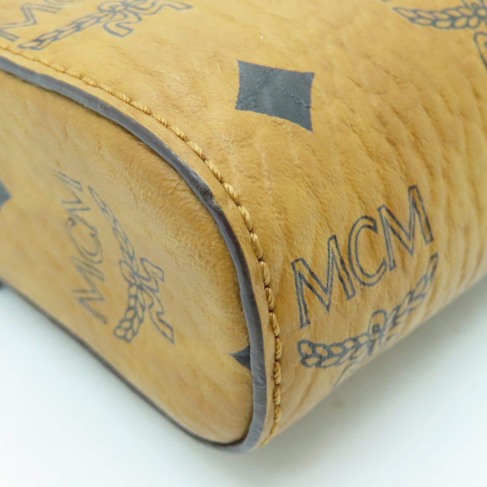 MCM 牛皮皮革Tracy金扣鏈帶肩背袋啡色
