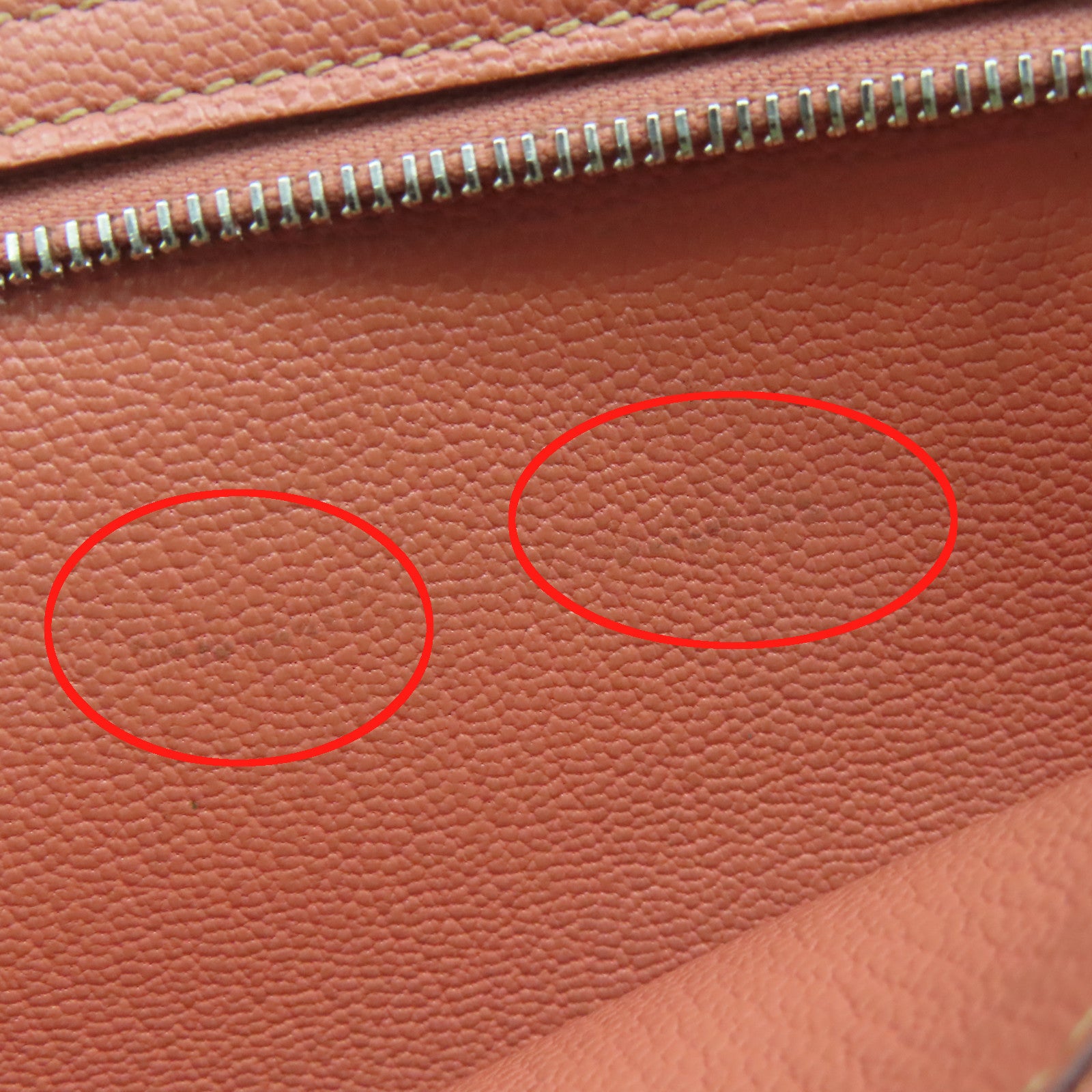 HERMES Chevre皮革Bearn Wallet銀扣長錢包粉紅色