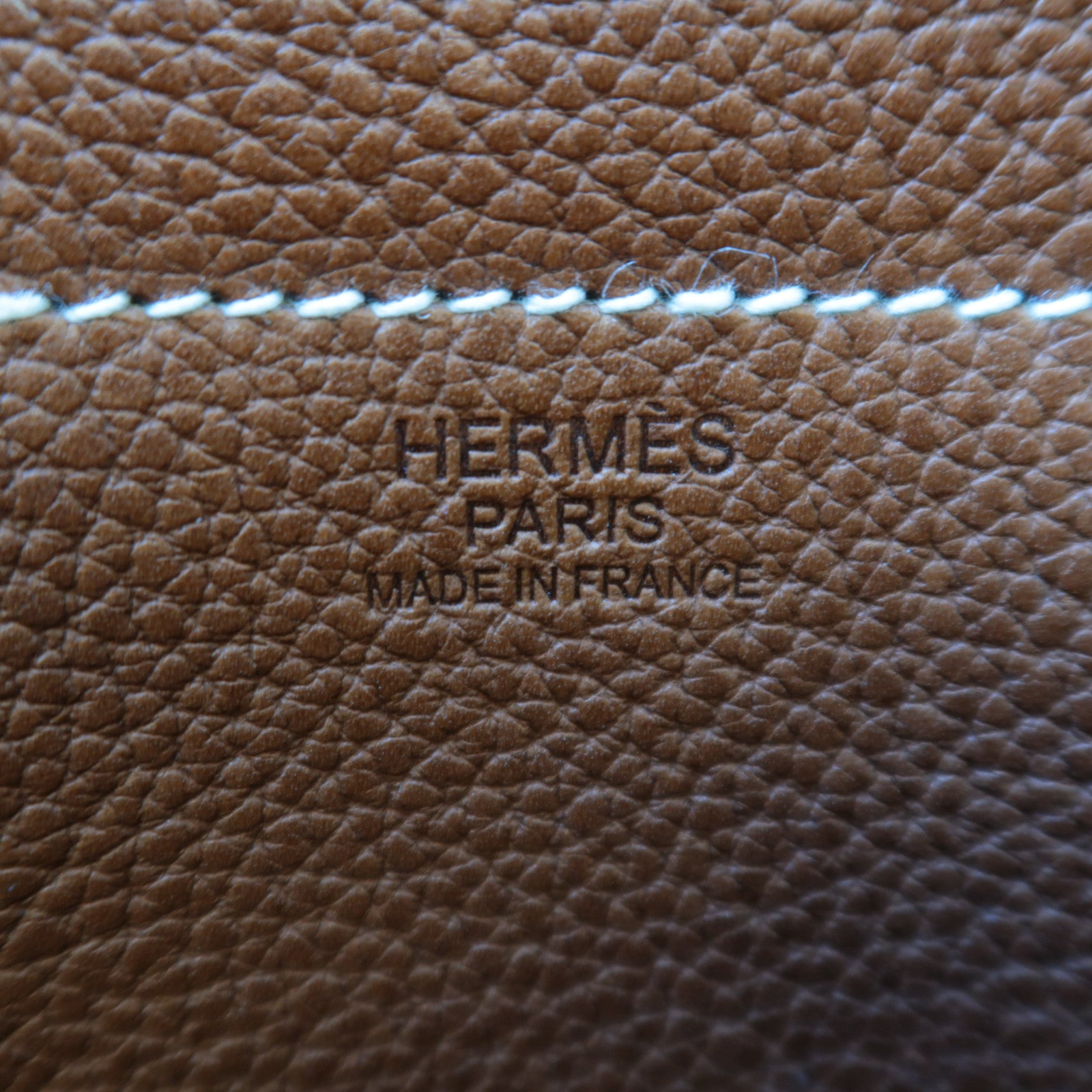 HERMES Barenia皮革Cabasellier 31肩背袋浅褐色