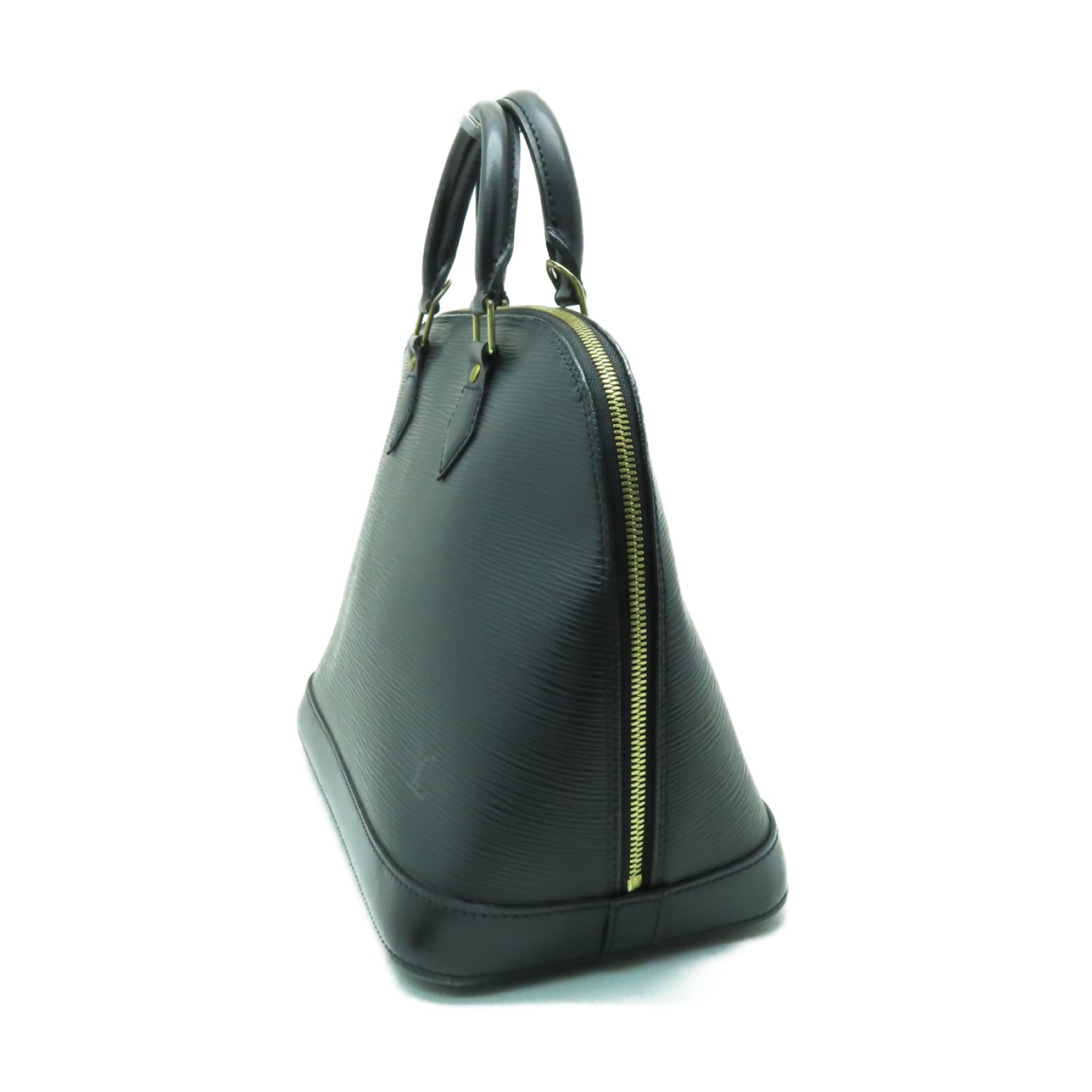LOUIS VUITTON Epi Alma PM金扣手挽袋黑色