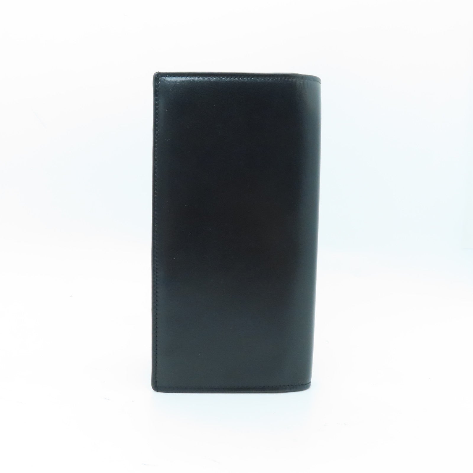 SAINT LAURENT 羊皮皮革Long Wallet銀扣長錢包黑色