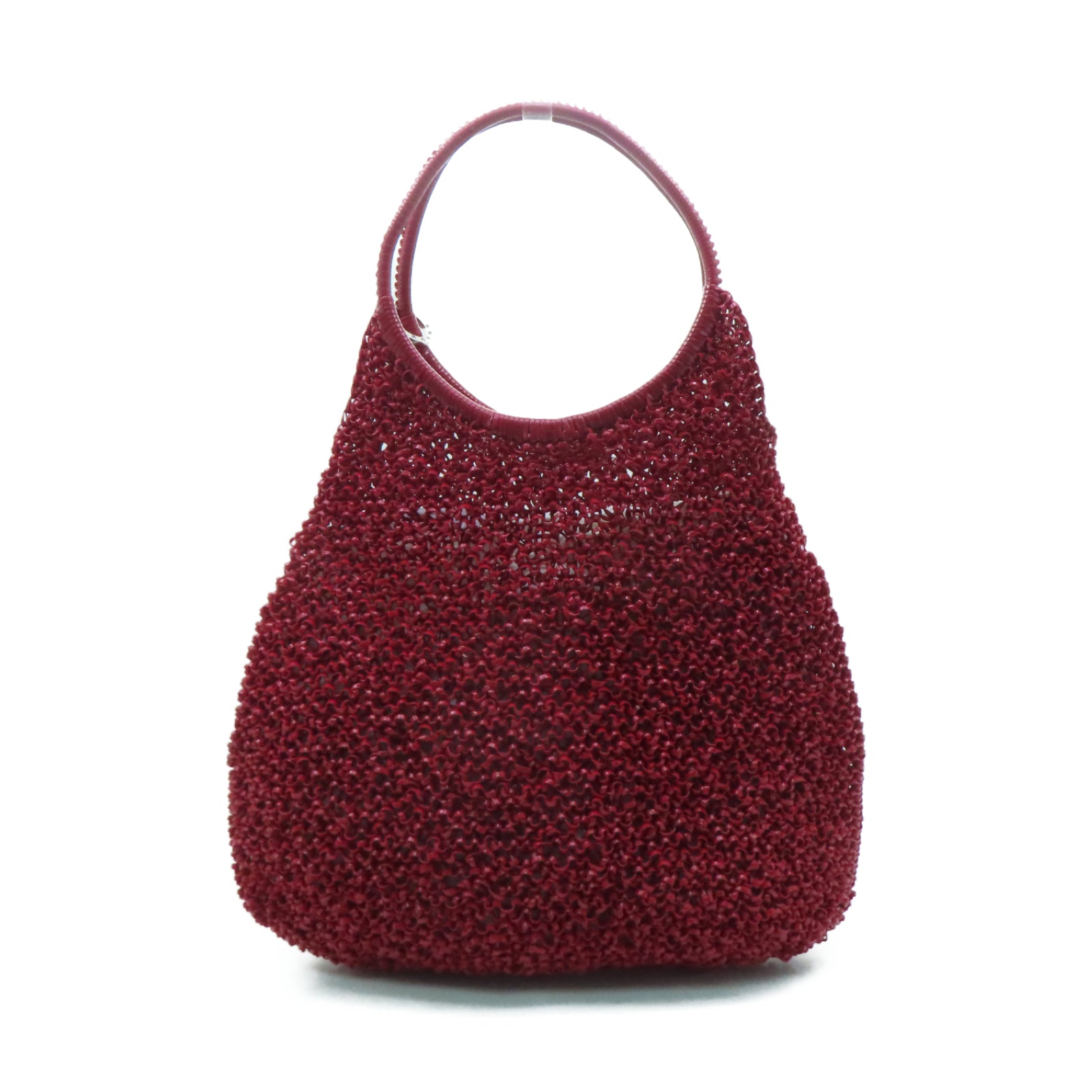 ANTEPRIMA PVC Wirebag銀扣手挽袋紅色