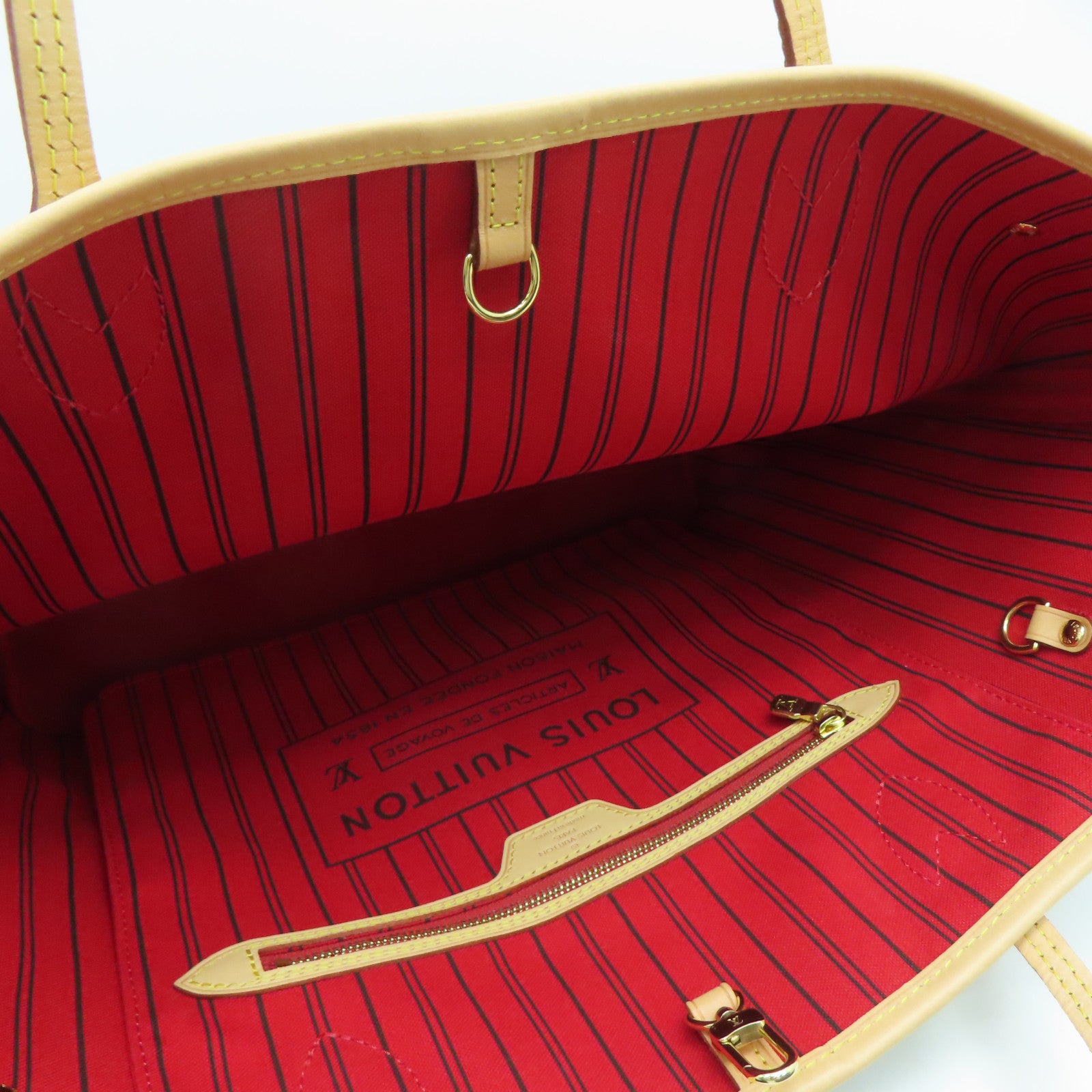 LOUIS VUITTON Monogram Neverfull MM金扣肩背袋/手挽袋