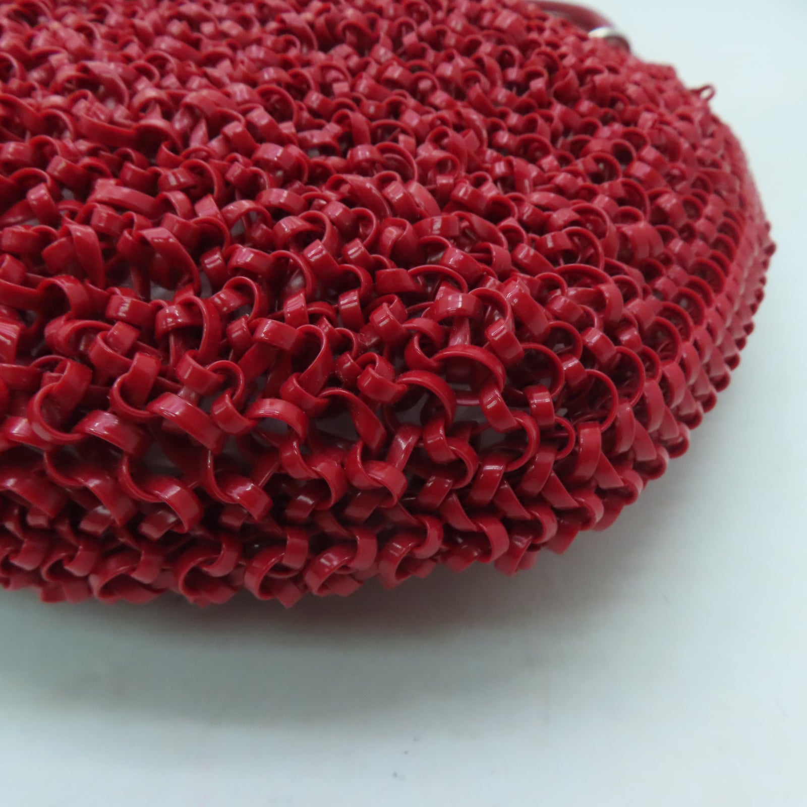 ANTEPRIMA PVC Wirebag銀扣手挽袋紅色