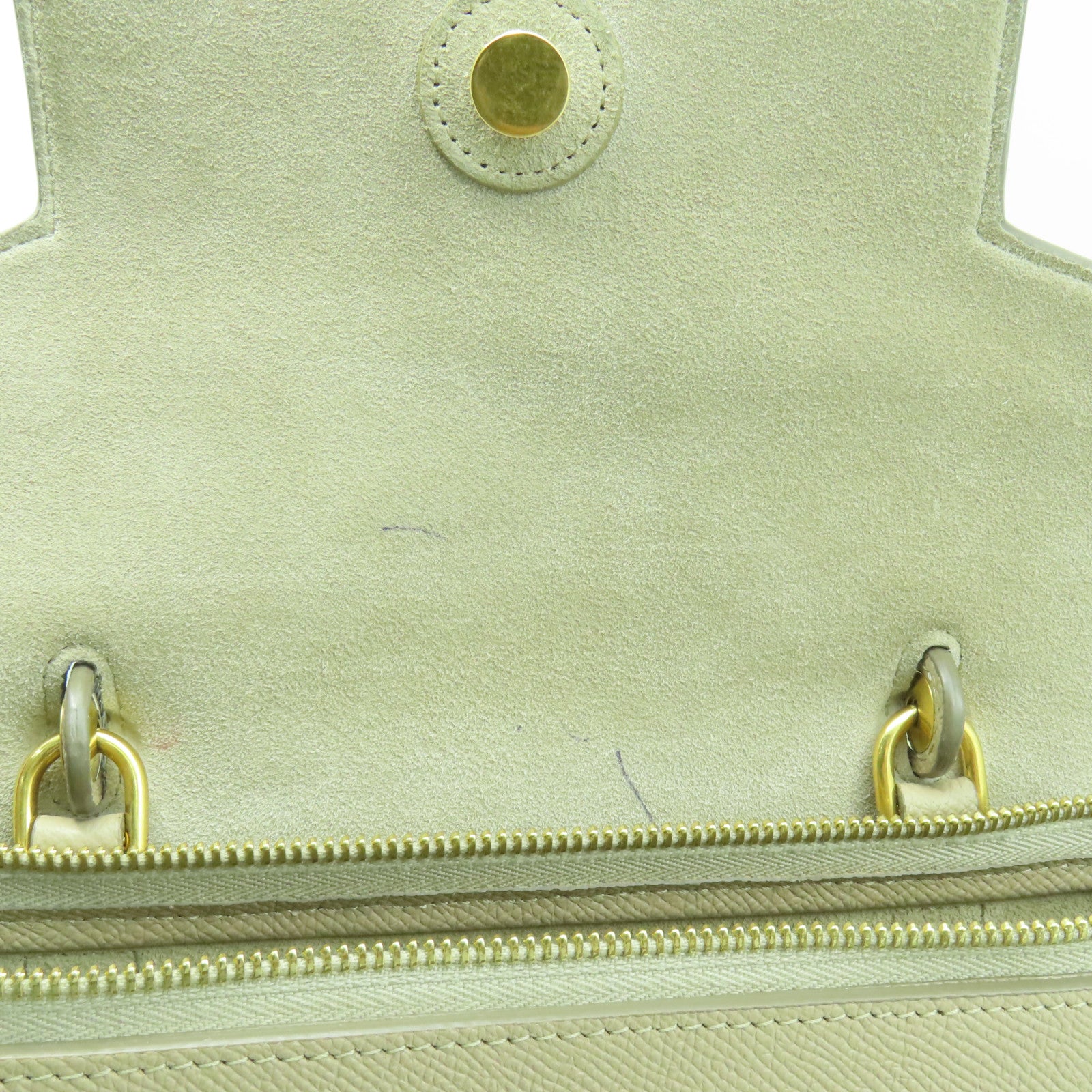 CELINE 牛皮皮革Belt Bag金扣手挽肩背兩用袋米色