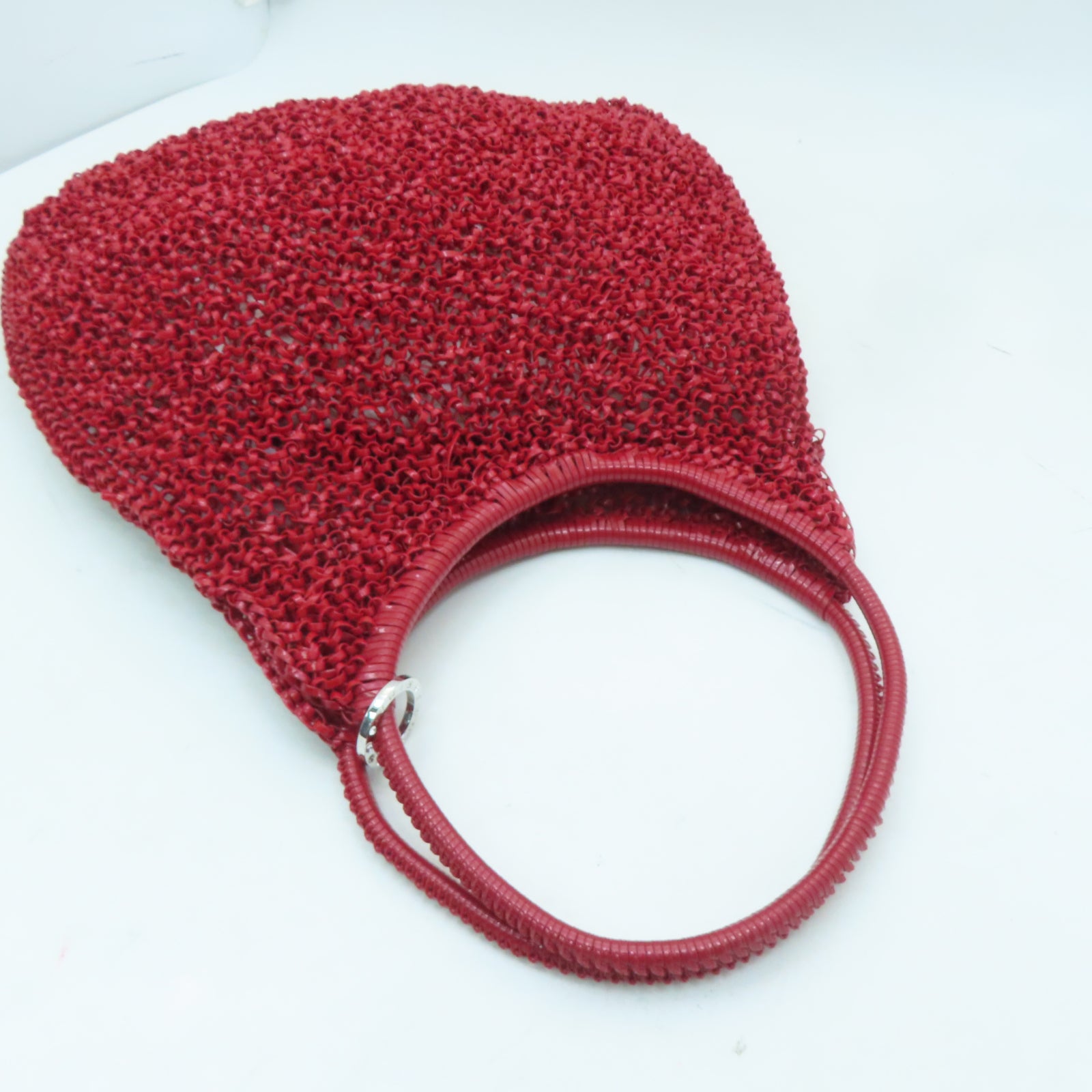ANTEPRIMA PVC Wirebag銀扣手挽袋紅色