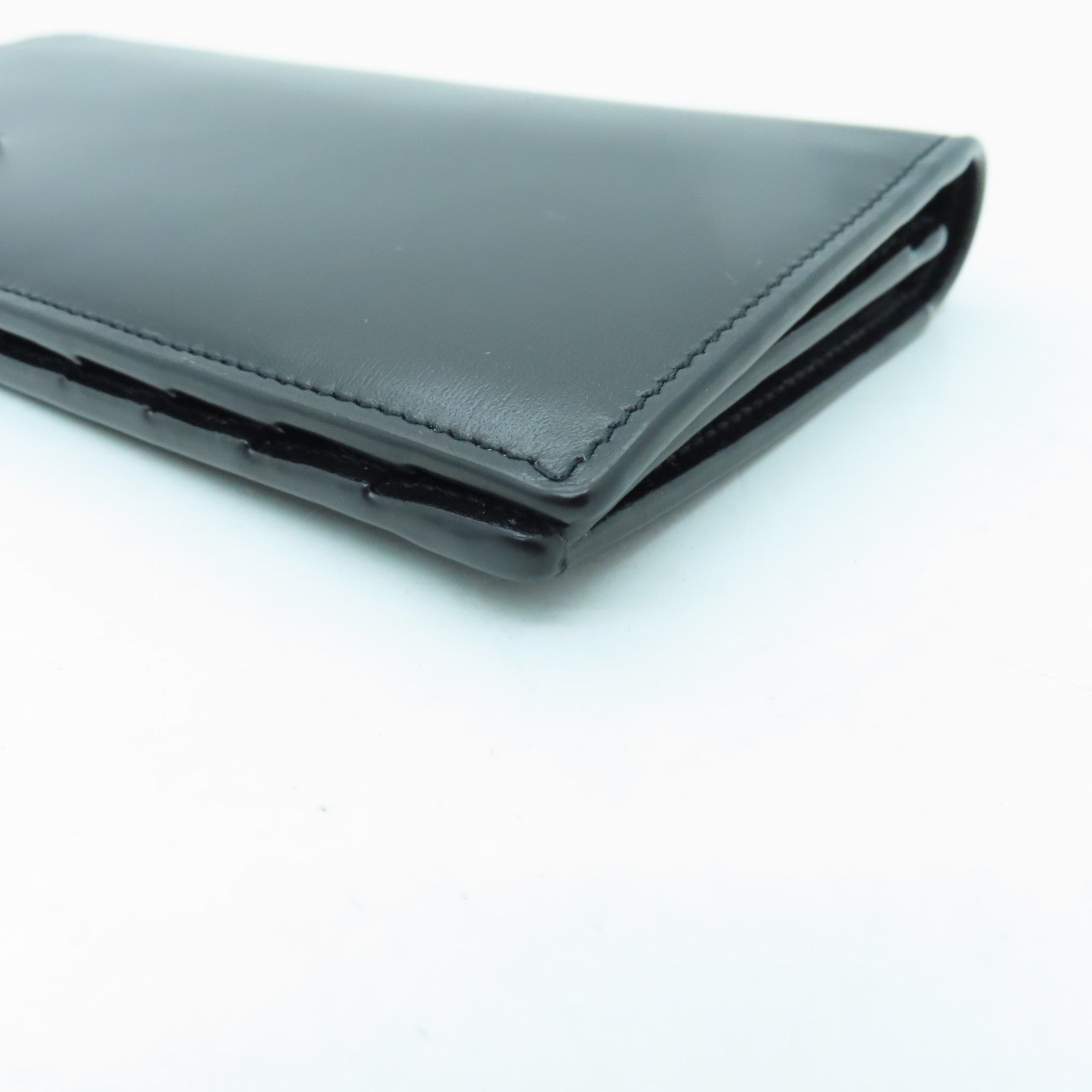 SAINT LAURENT 羊皮皮革Long Wallet銀扣長錢包黑色